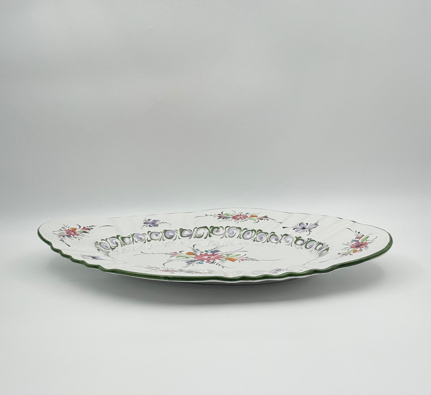 Portuguese Hand-Painted Tureen with Ladle & Tray