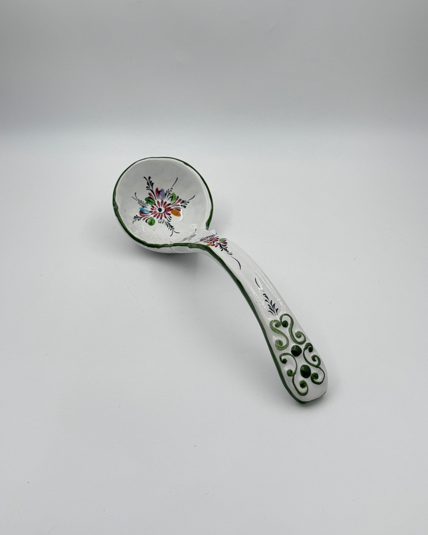 Portuguese Hand-Painted Tureen with Ladle & Tray