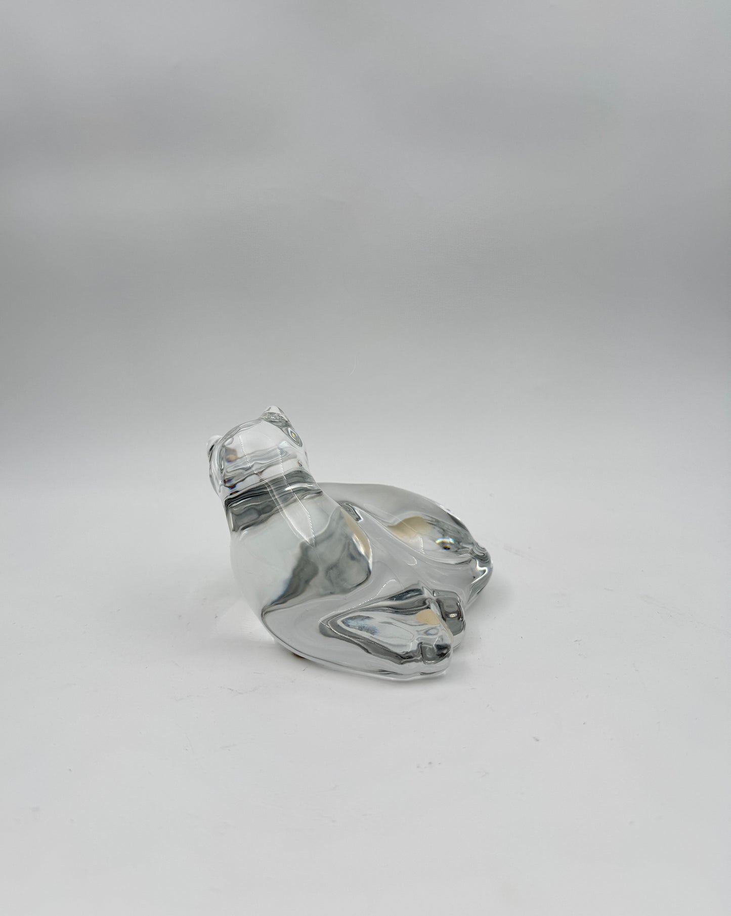 Baccarat Crystal Cat Figurine – Reclining
