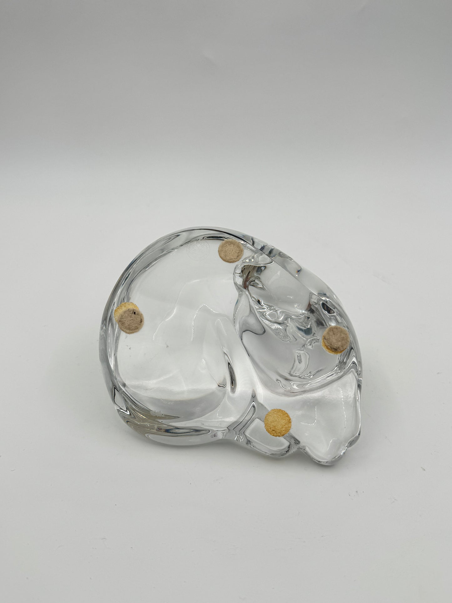 Baccarat Crystal Cat Figurine – Reclining