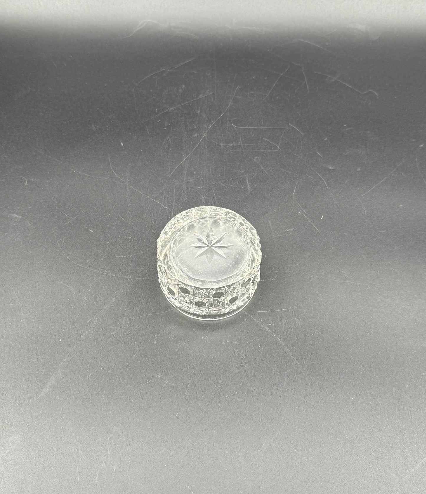 Sterling Silver Vanity Jar – Repoussé Lid Birmingham England c.1900