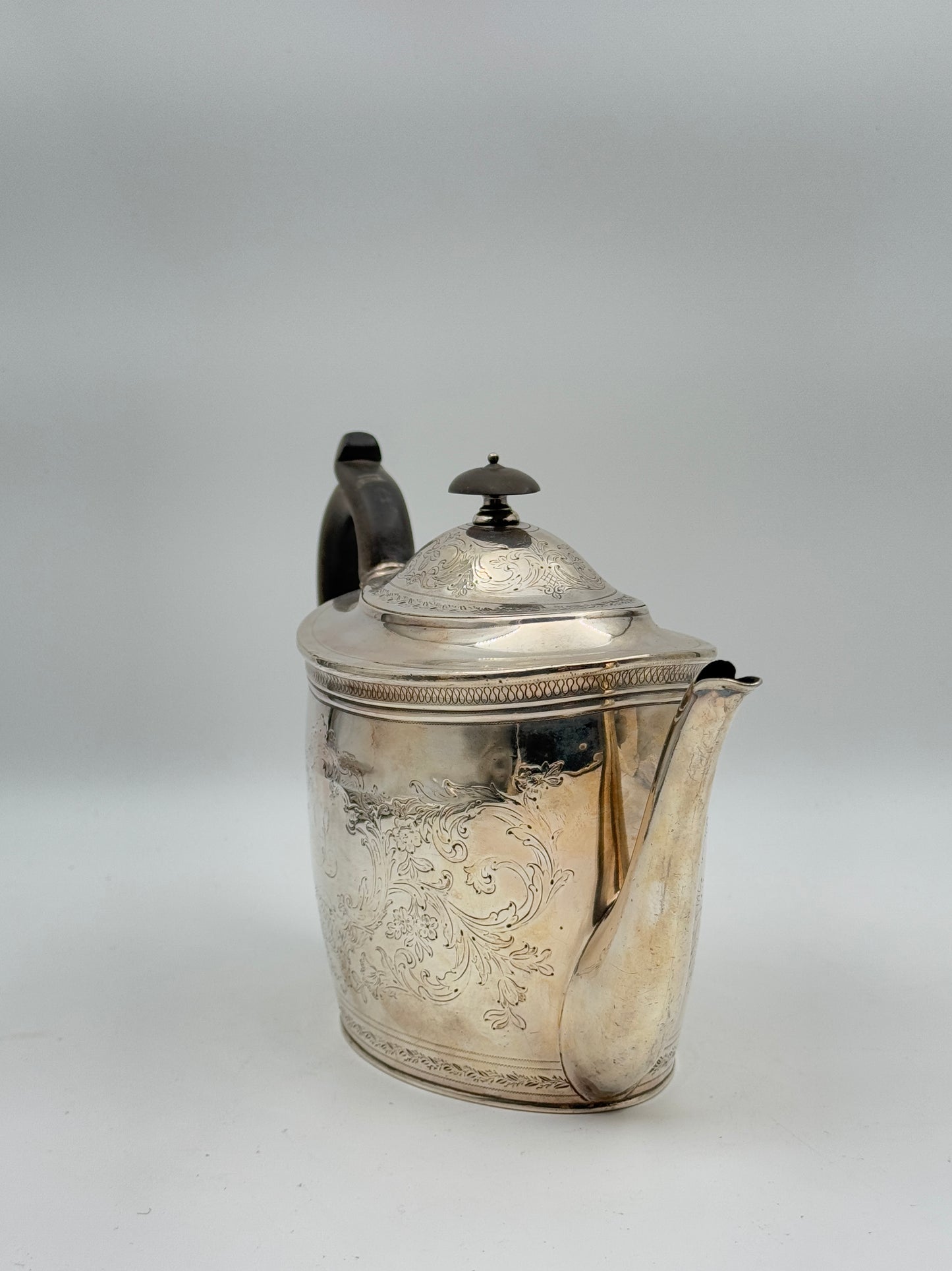 Antique English Sterling Silver Teapot – 19th Century
