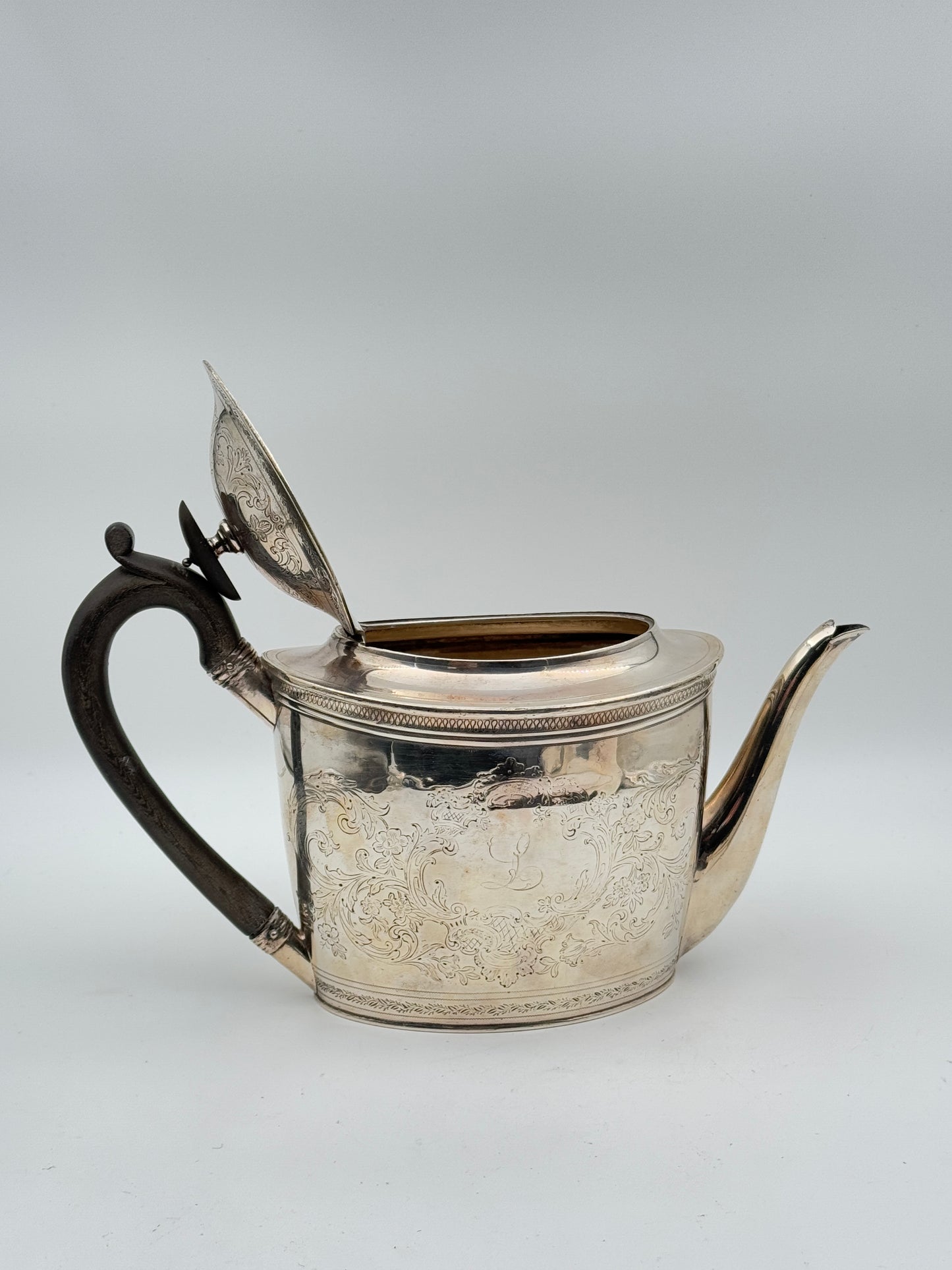 Antique English Sterling Silver Teapot – 19th Century