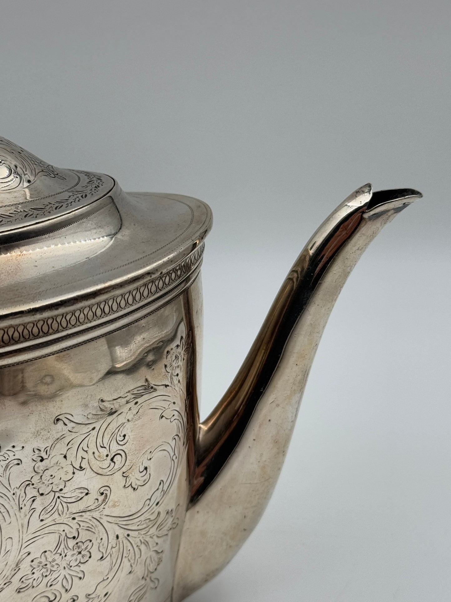 Antique English Sterling Silver Teapot – 19th Century