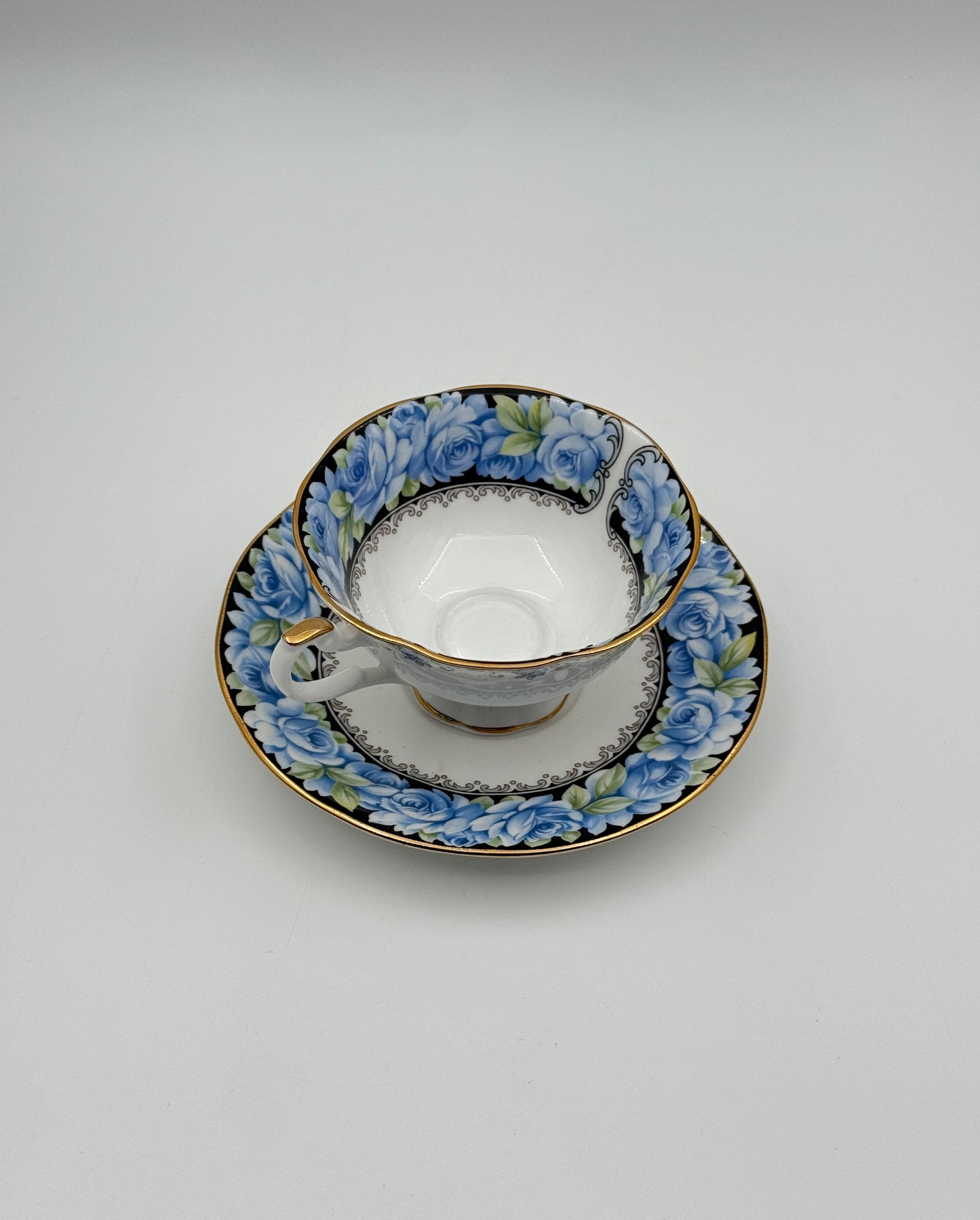 Queen’s China “Elizabeth Rose” Teacup & Saucer – Staffordshire, England