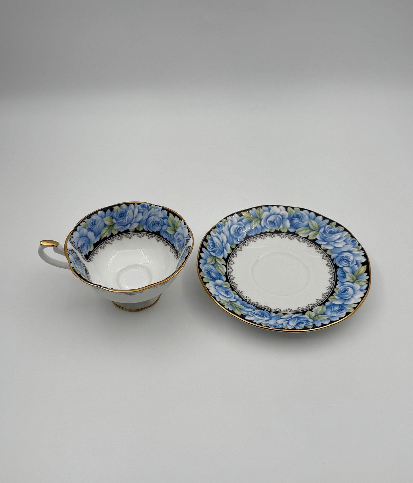 Queen’s China “Elizabeth Rose” Teacup & Saucer – Staffordshire, England