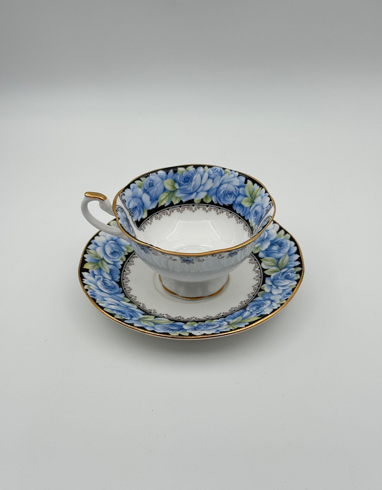 Queen’s China “Elizabeth Rose” Teacup & Saucer – Staffordshire, England