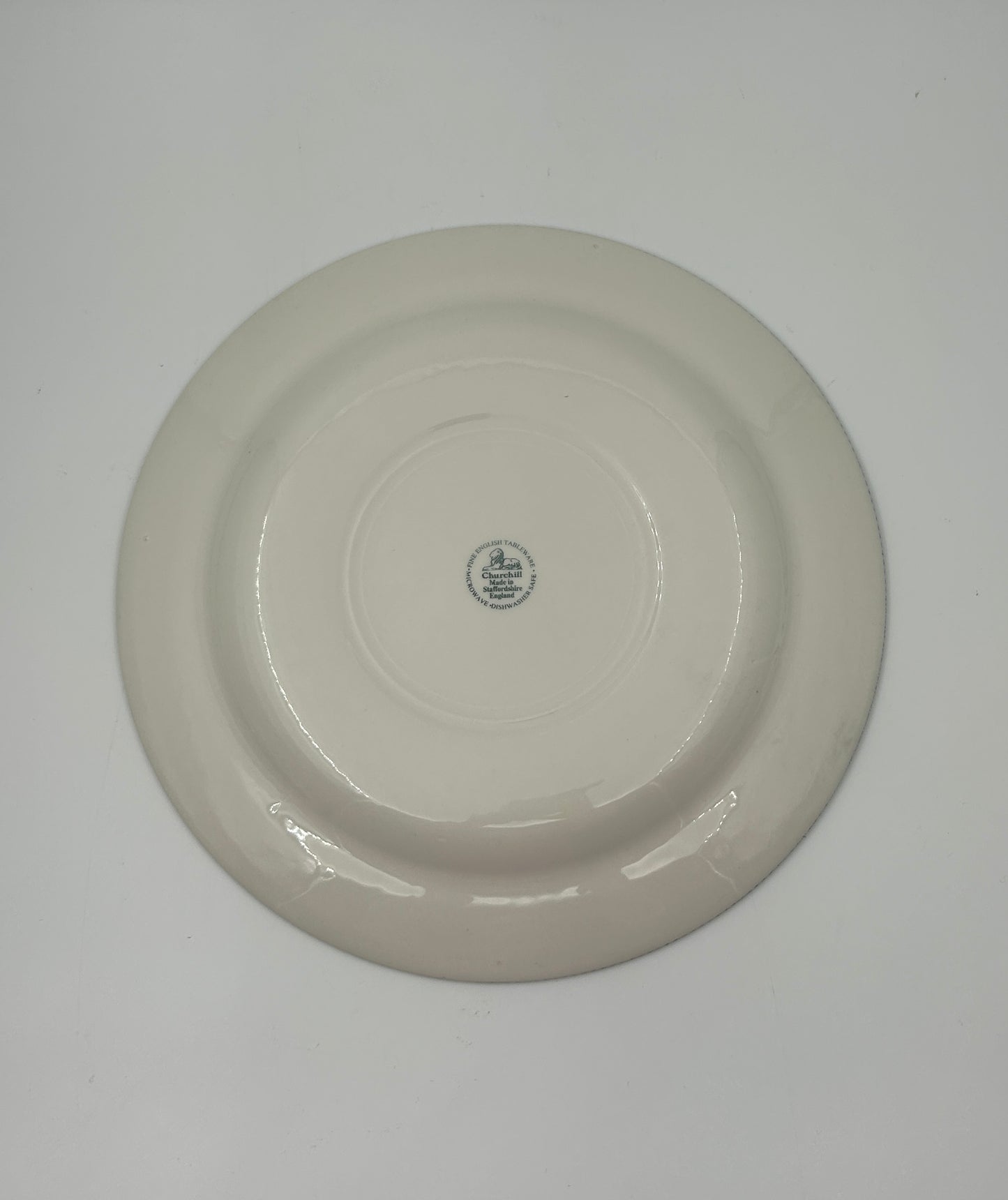 Set of 8 Churchill Staffordshire Blue Willow Dinner Plates – Made in England
