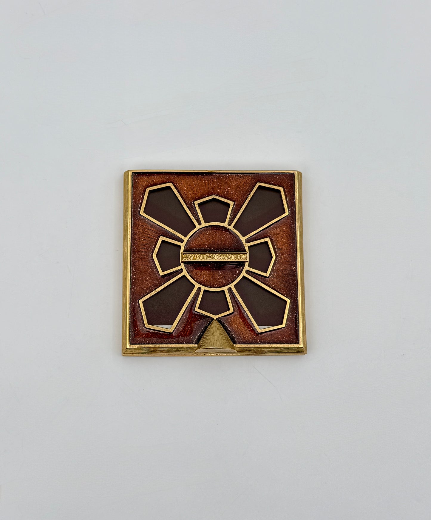 Jay Strongwater Animal Print Enamel Frame with Gold Swarovski Crystals