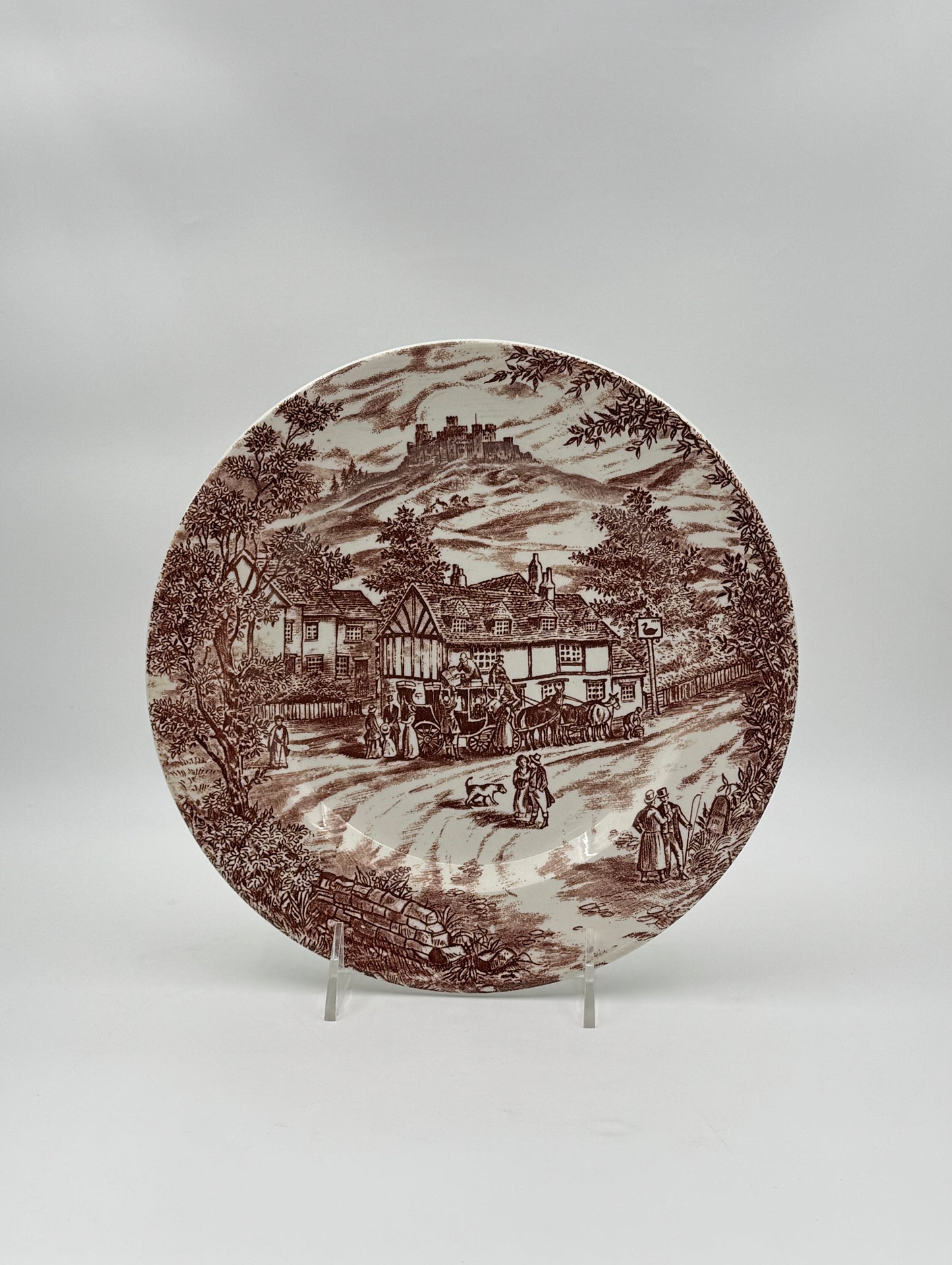 Set of 4 J. Broadhurst & Sons "Swan Inn" Plates