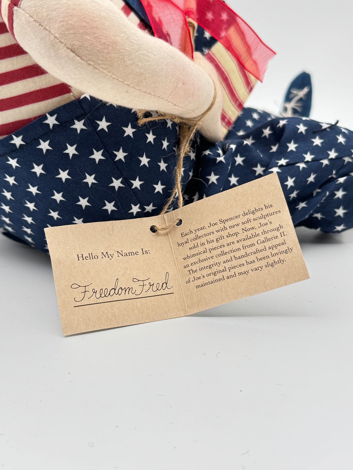 Joe Spencer Gathered Traditions "Freedom Fred" Art Doll