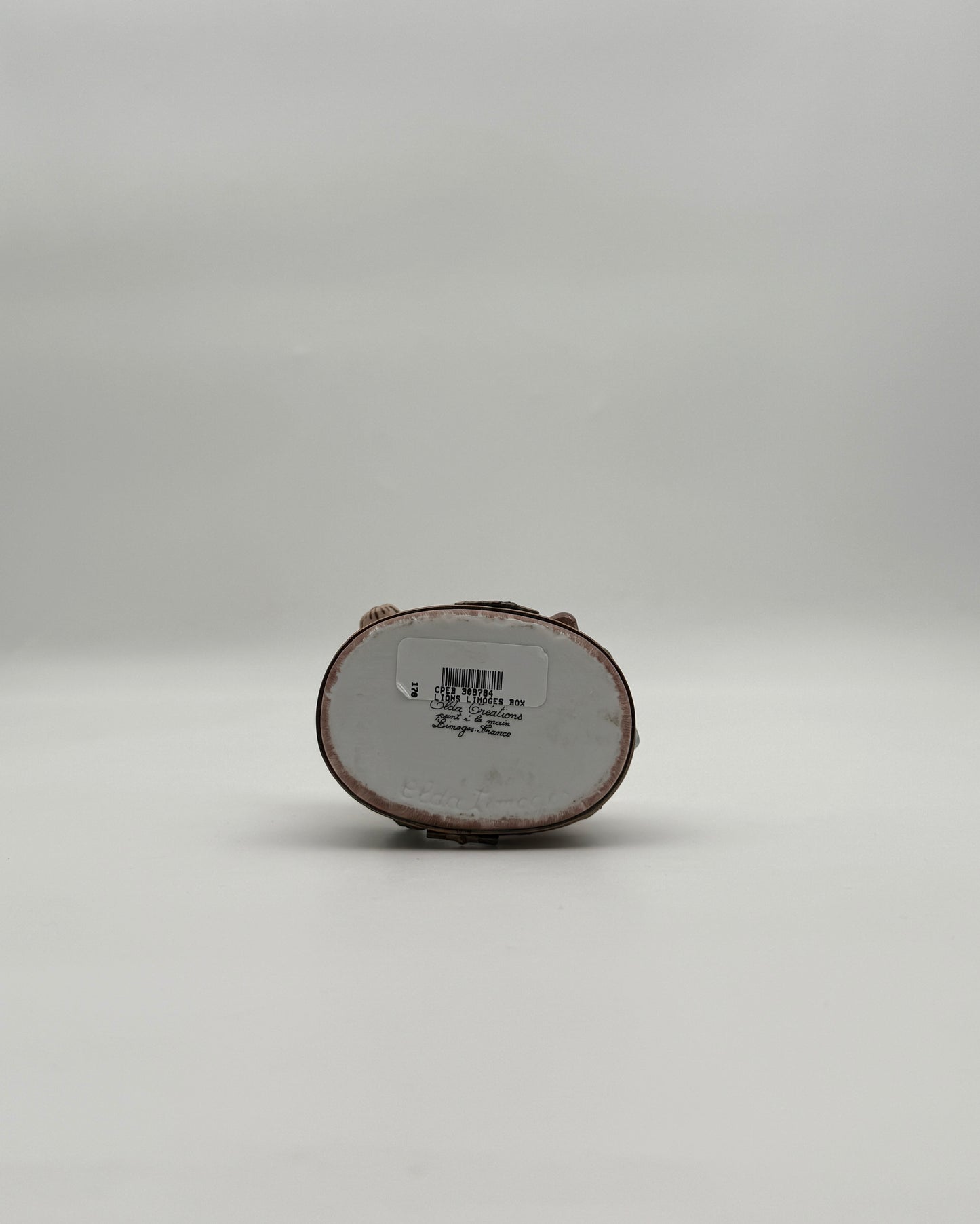 Limoges France Lion & Lioness Porcelain Trinket Box by Elida Creations