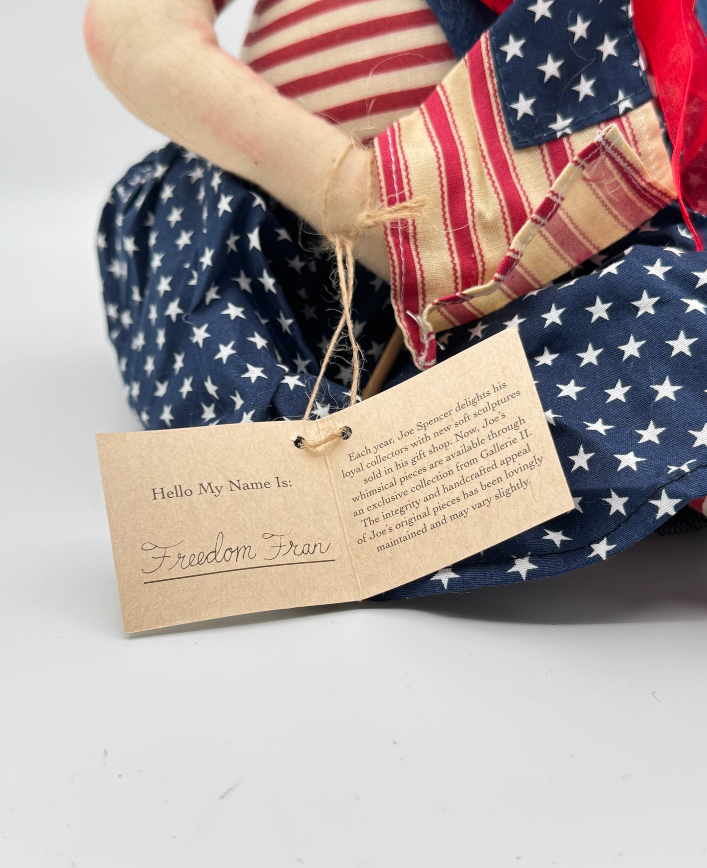 Freedom Fran Patriotic Soft Sculpture Doll by Joe Spencer