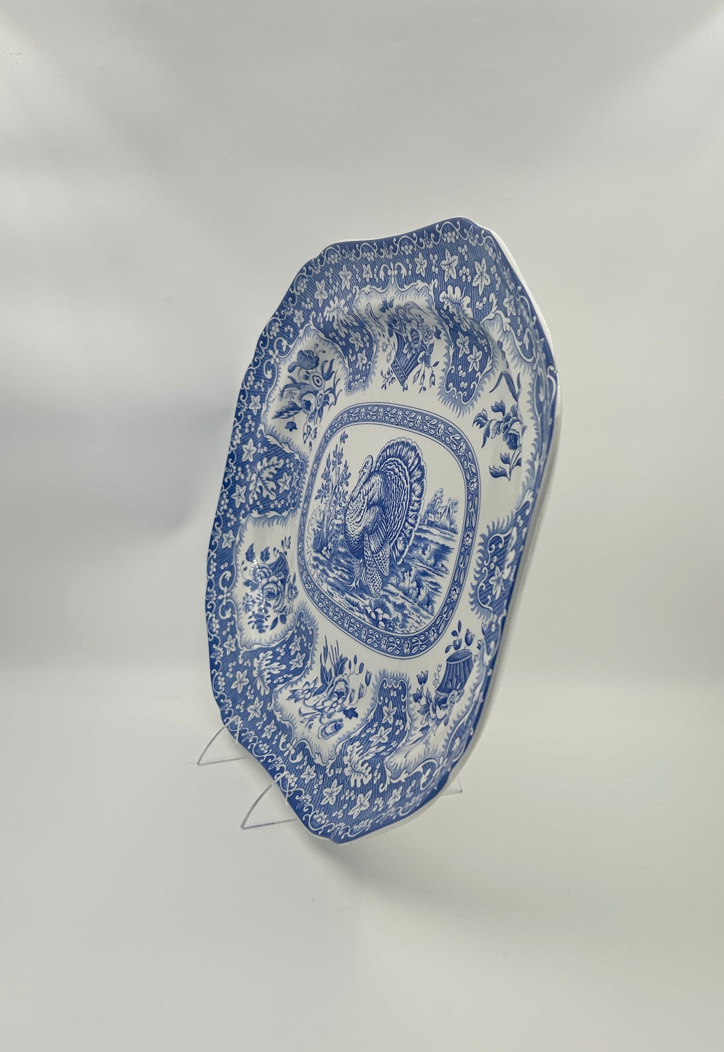 Spode Blue Collection “Festival” Turkey Platter – 20th Century Classic