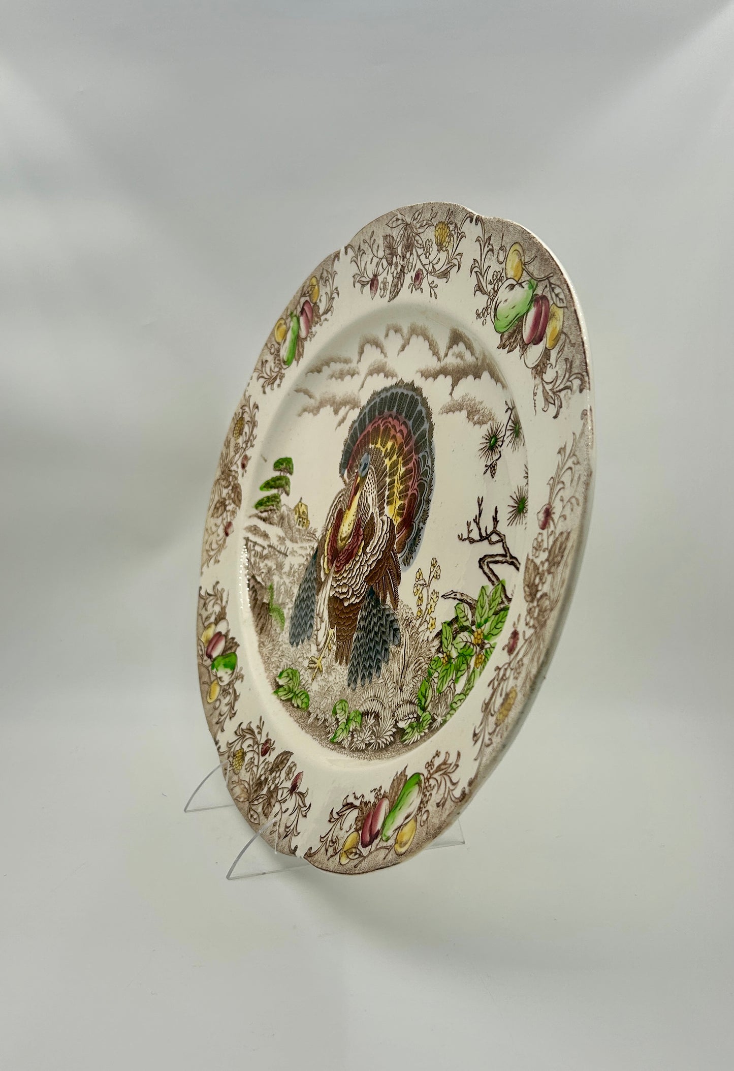 Turkey Platter – Unmarked – Possibly English Ironstone