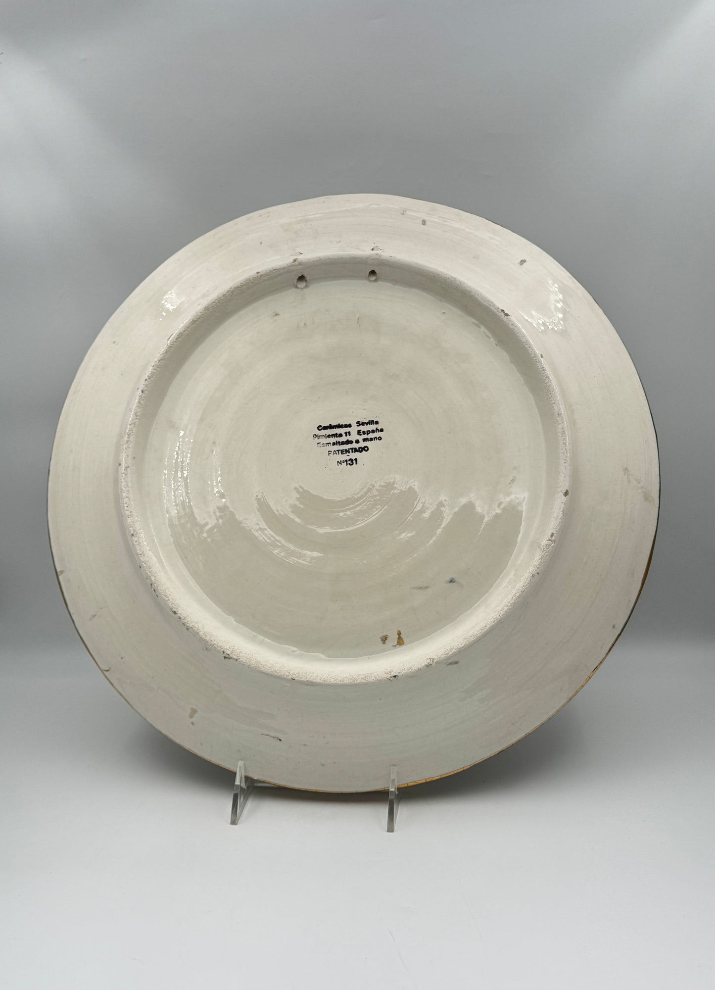 Hand-Painted Enameled Platter – Seville, Spain