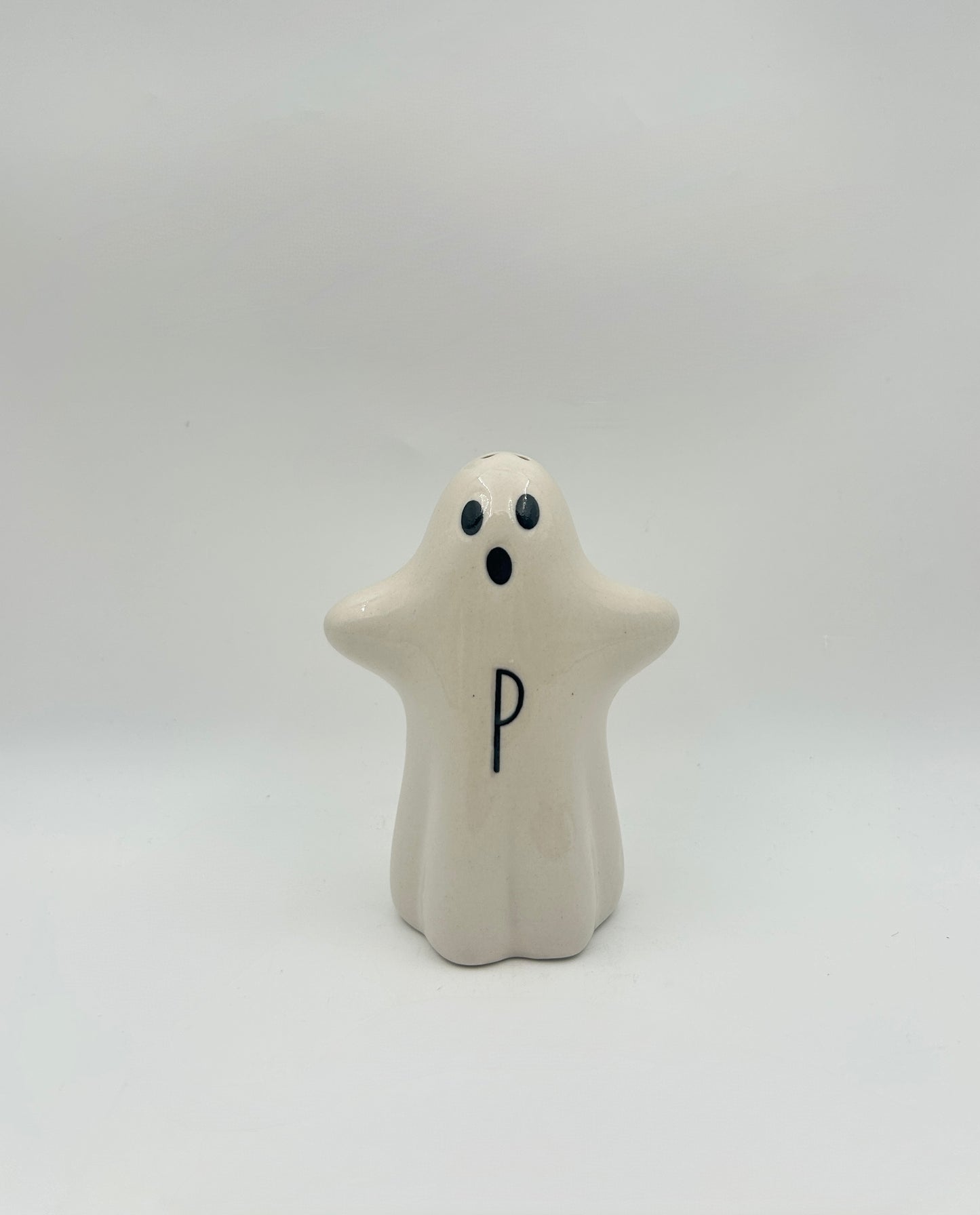 Halloween Ghost Salt & Pepper Shakers – Stoneware Set of 2