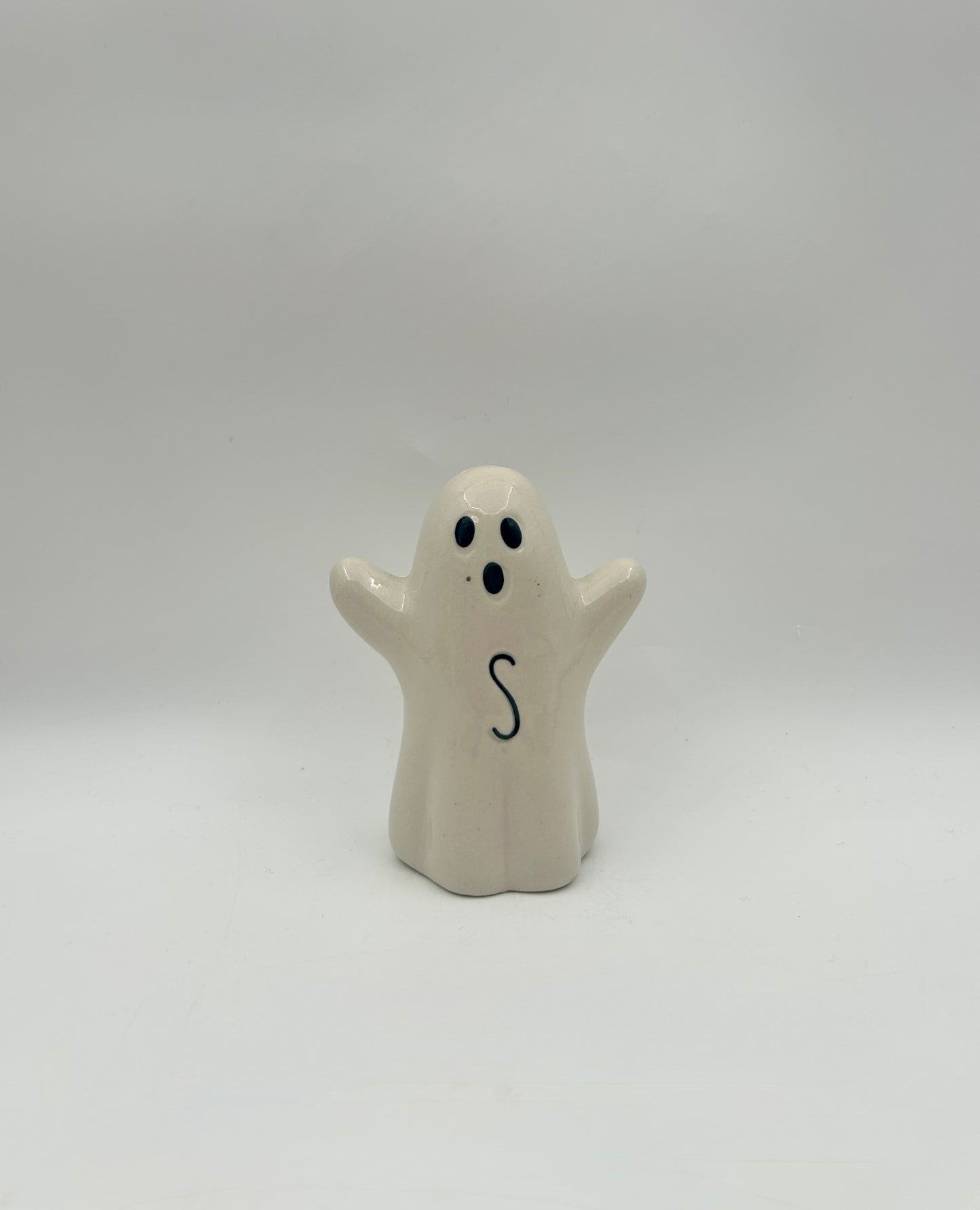Halloween Ghost Salt & Pepper Shakers – Stoneware Set of 2