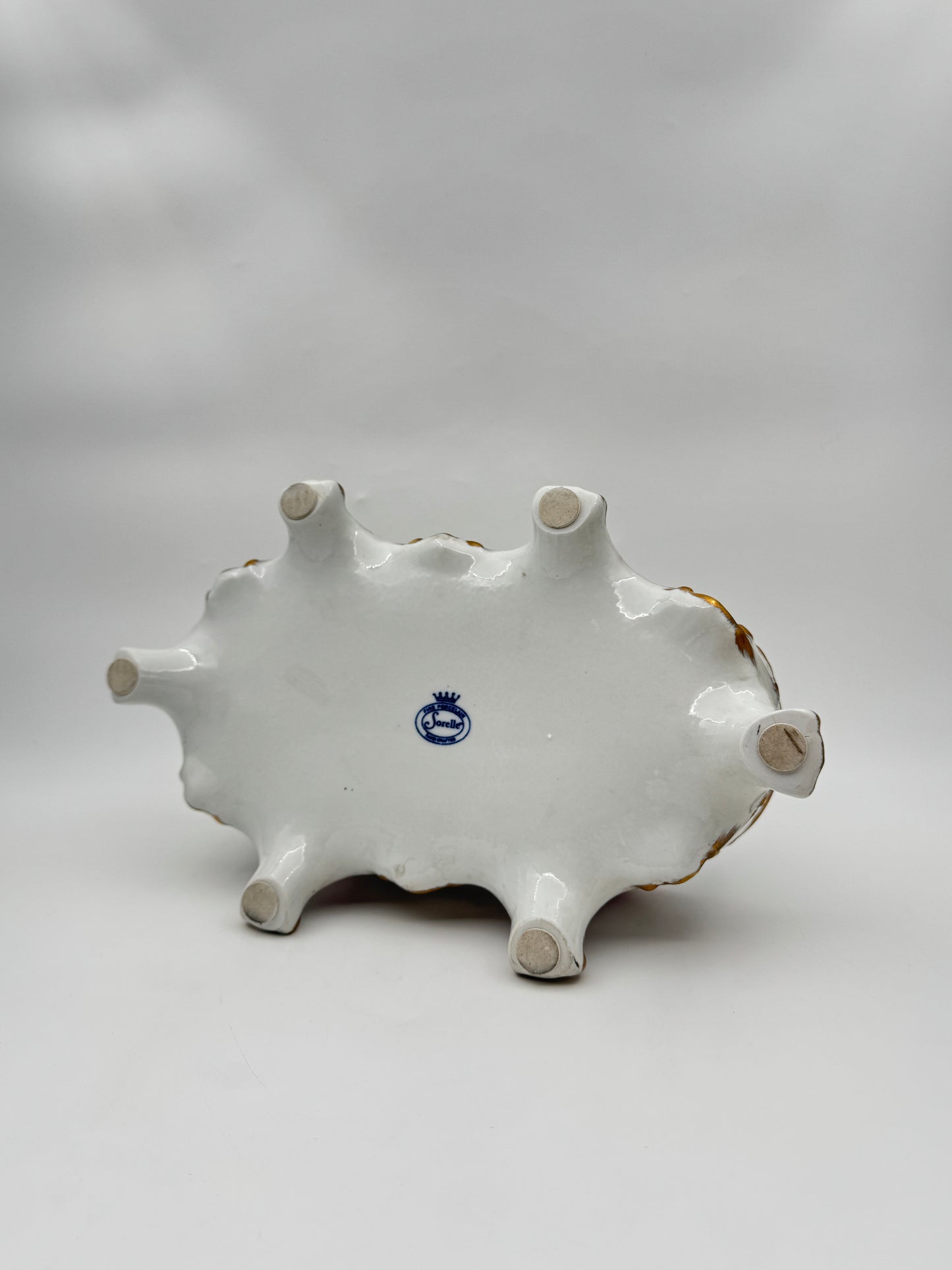 Hand Painted Porcelain Centerpiece Bowl with Lid – Sorelle Italy