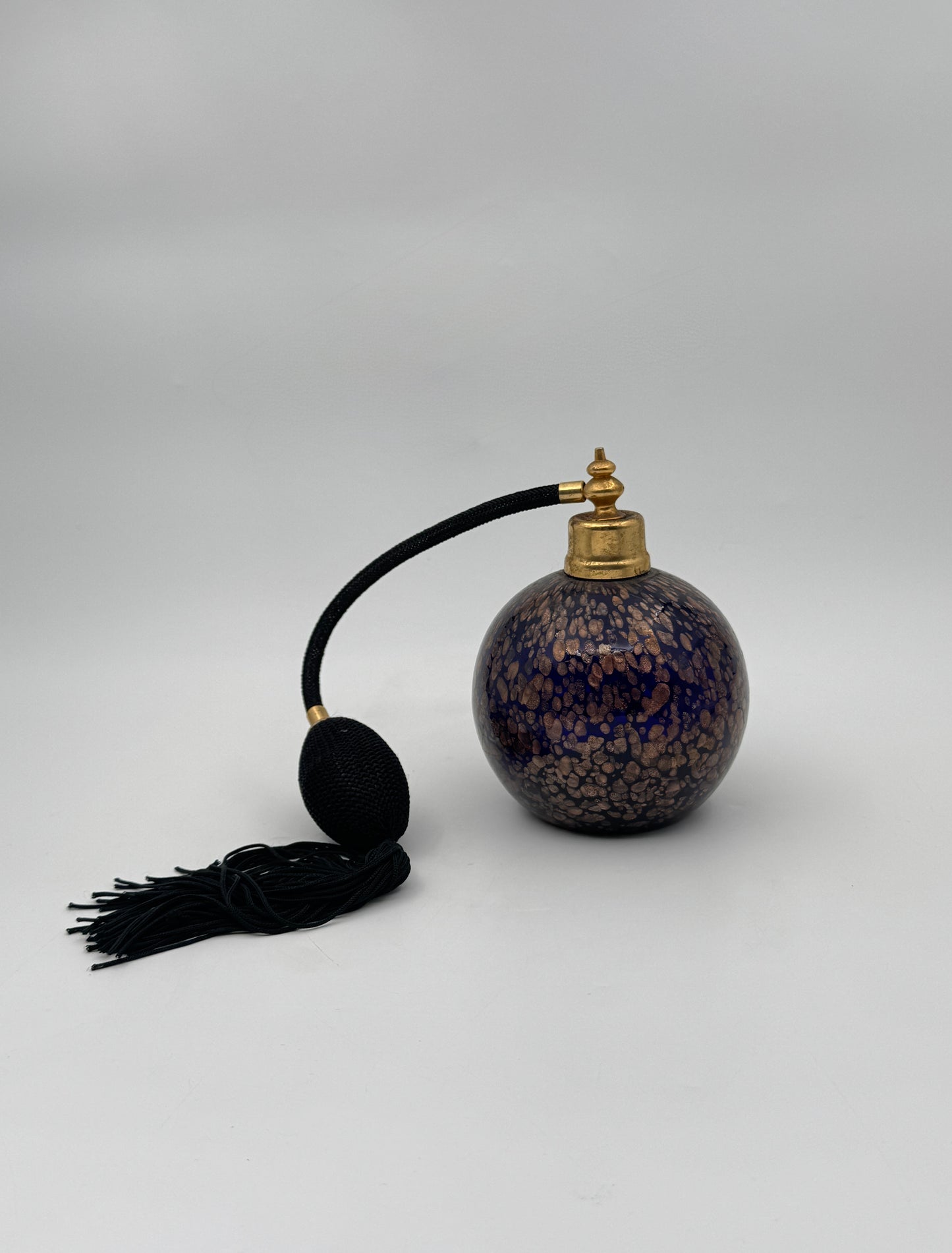 Glass Act Studio Perfume Atomizer – Blue & Gold Art Glass