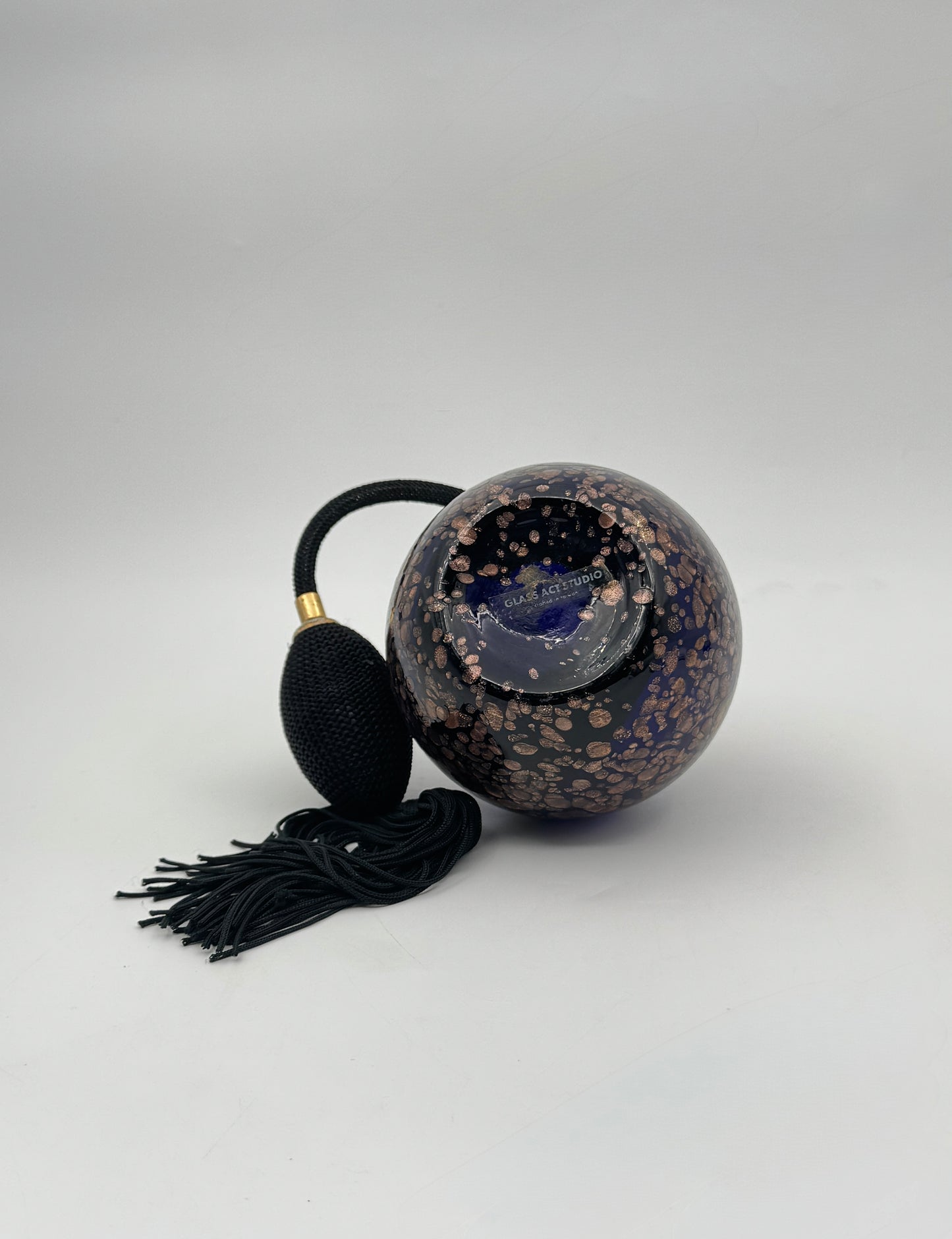 Glass Act Studio Perfume Atomizer – Blue & Gold Art Glass