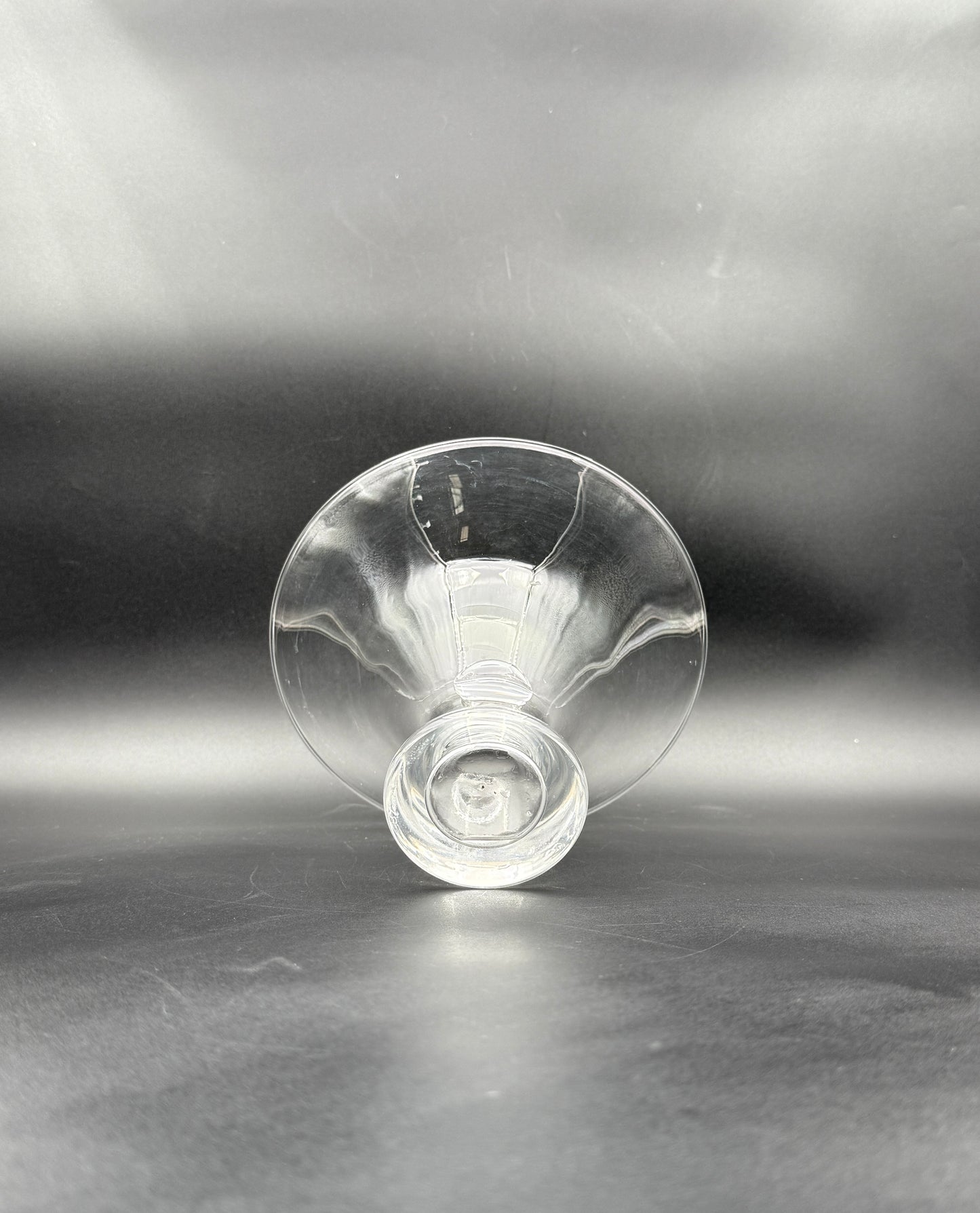 Steuben Crystal Compote Vase – Art Glass Pedestal Bowl Centerpiece