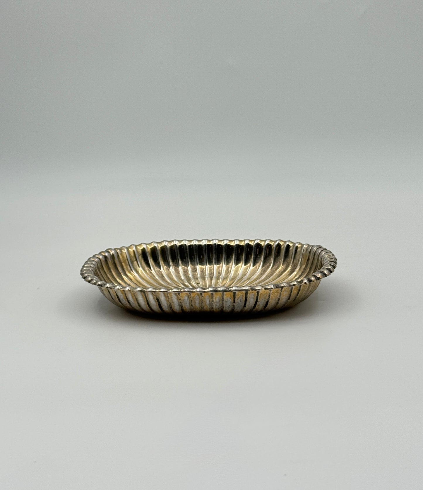 Gorham Sterling Silver Ribbed Vanity/Card Tray
