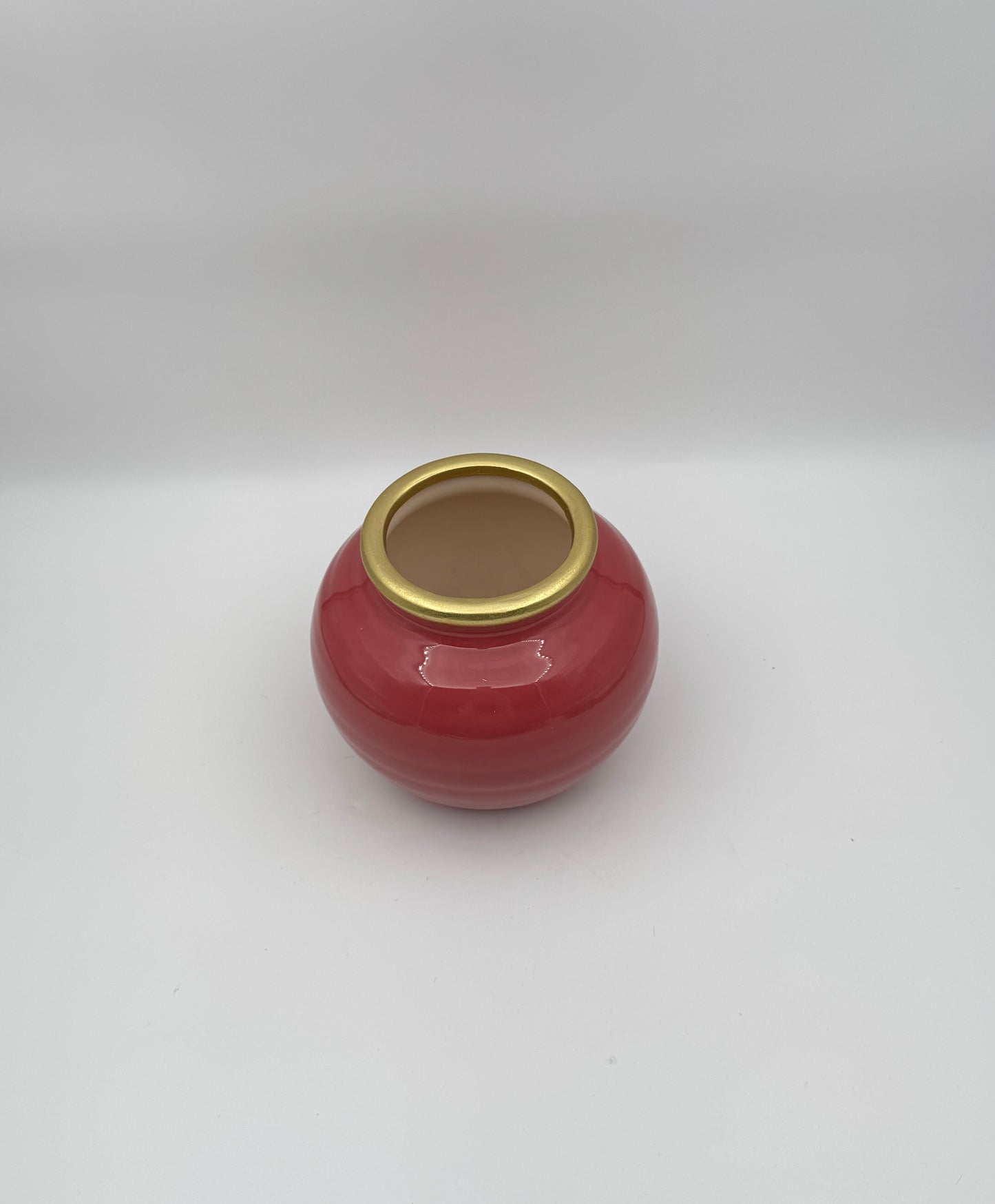 Dark Pink Ceramic Vase, Water-Sealed, Raz Imports