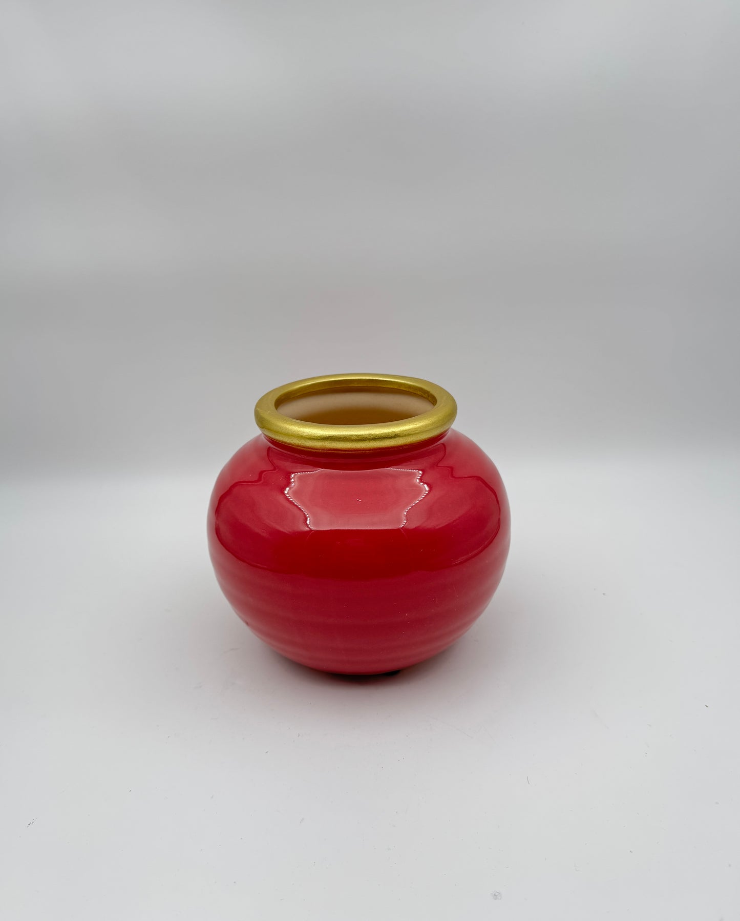 Dark Pink Ceramic Vase, Water-Sealed, Raz Imports