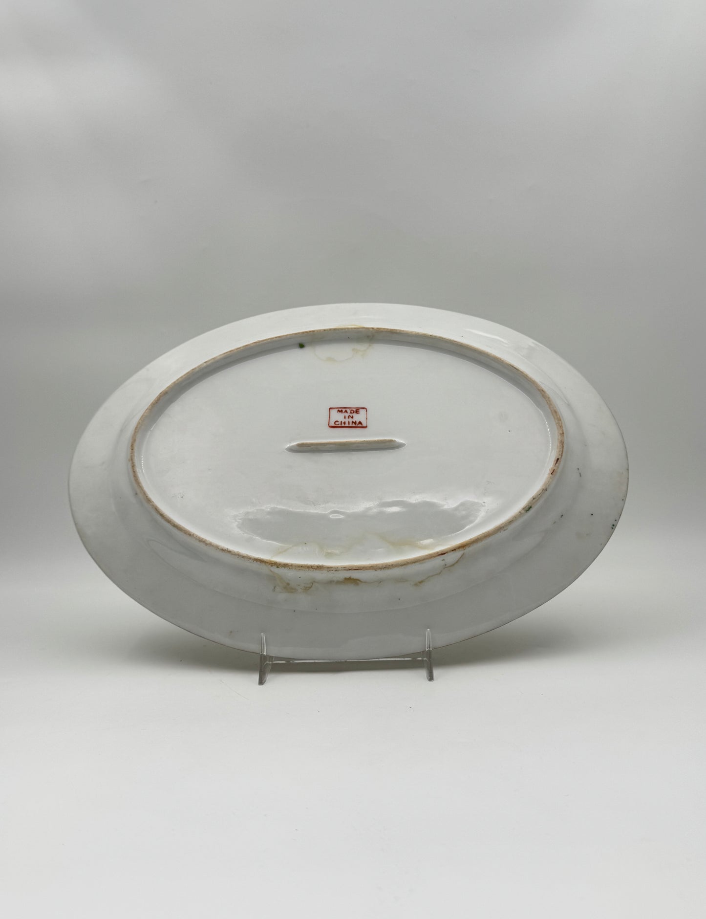 Chinese Oval Porcelain Platter with Dragons