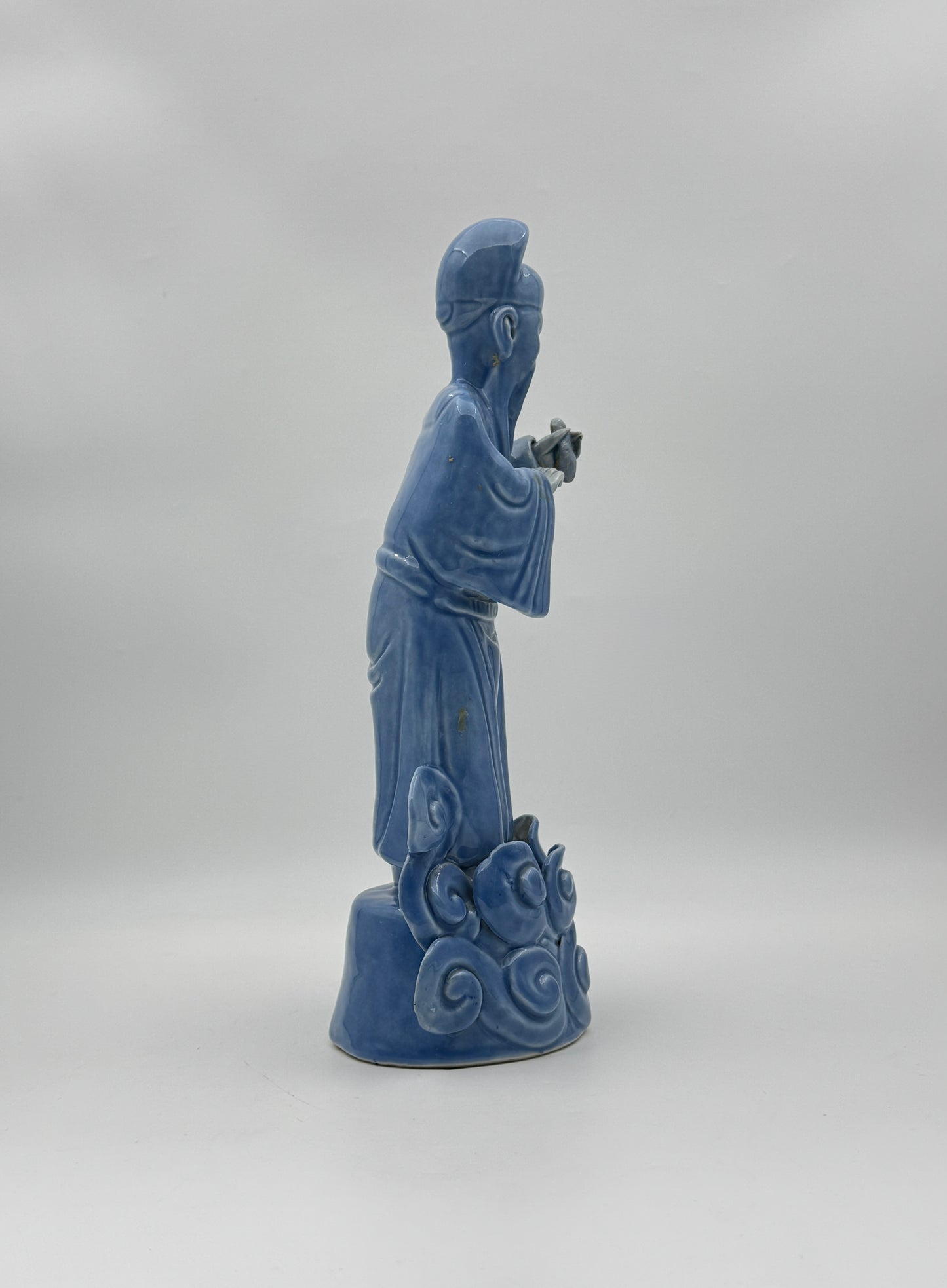 Chinese Porcelain Figure – Soft Blue Glaze