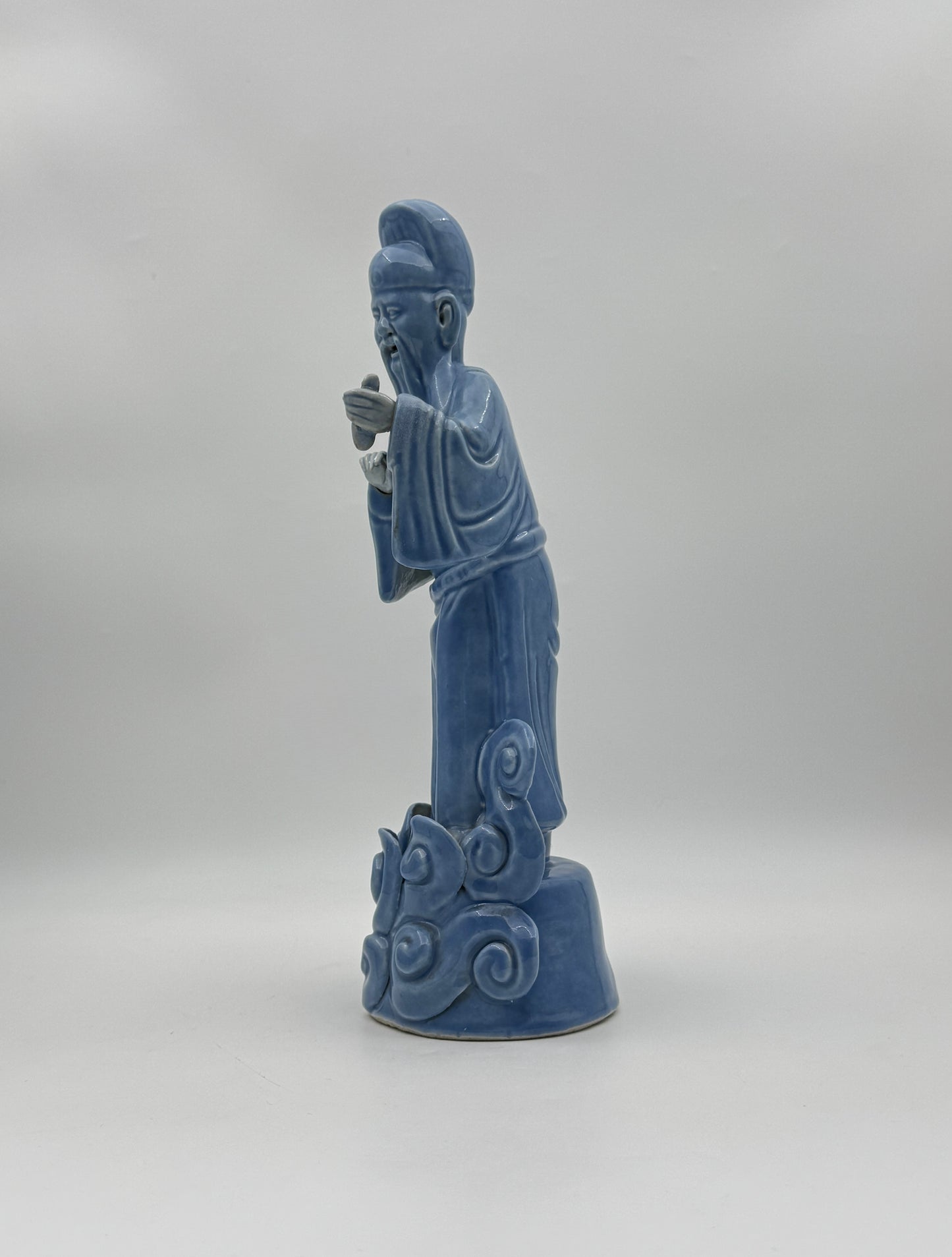 Chinese Porcelain Figure – Soft Blue Glaze
