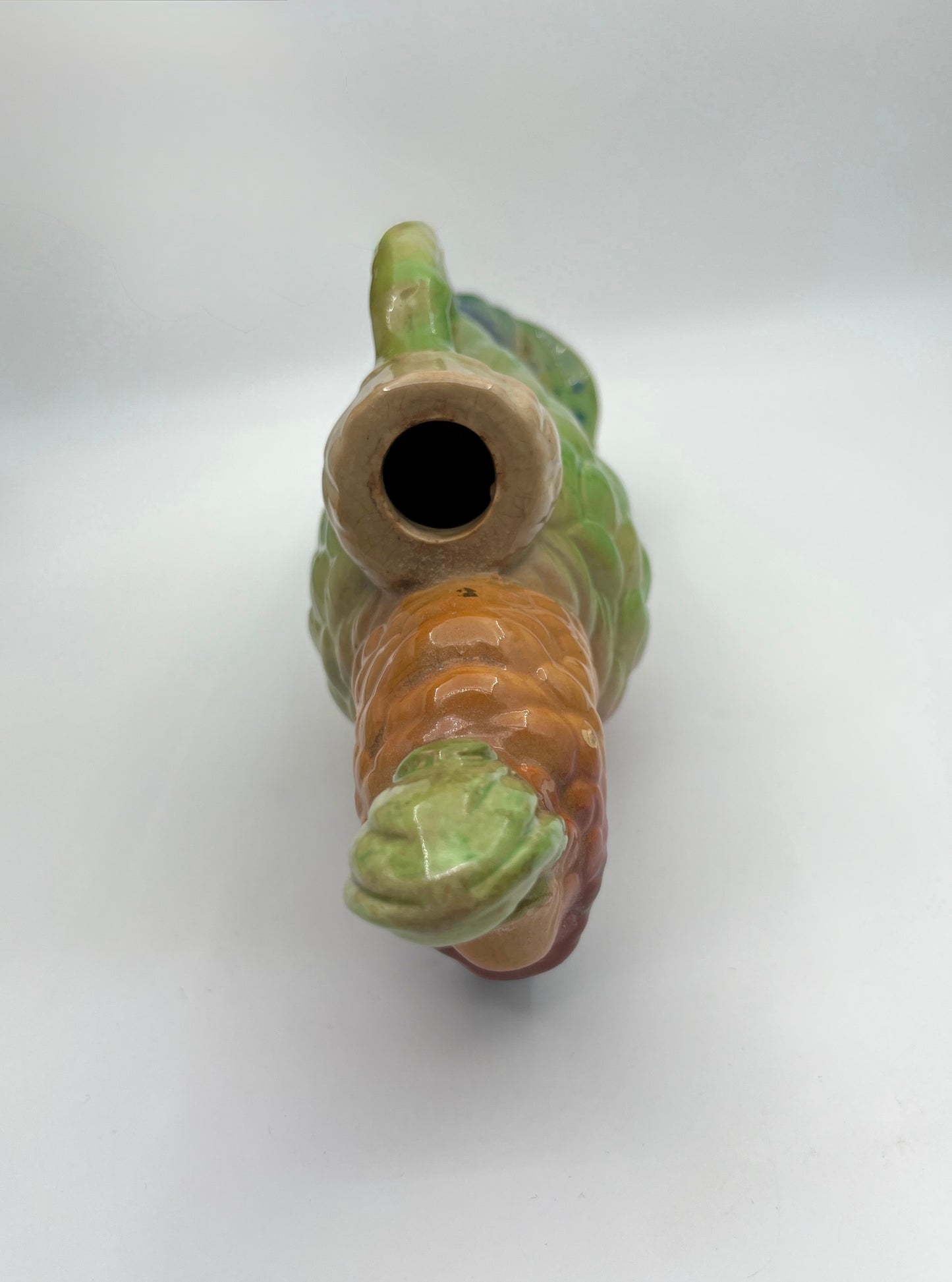 French Majolica Parrot Vase – St. Clément