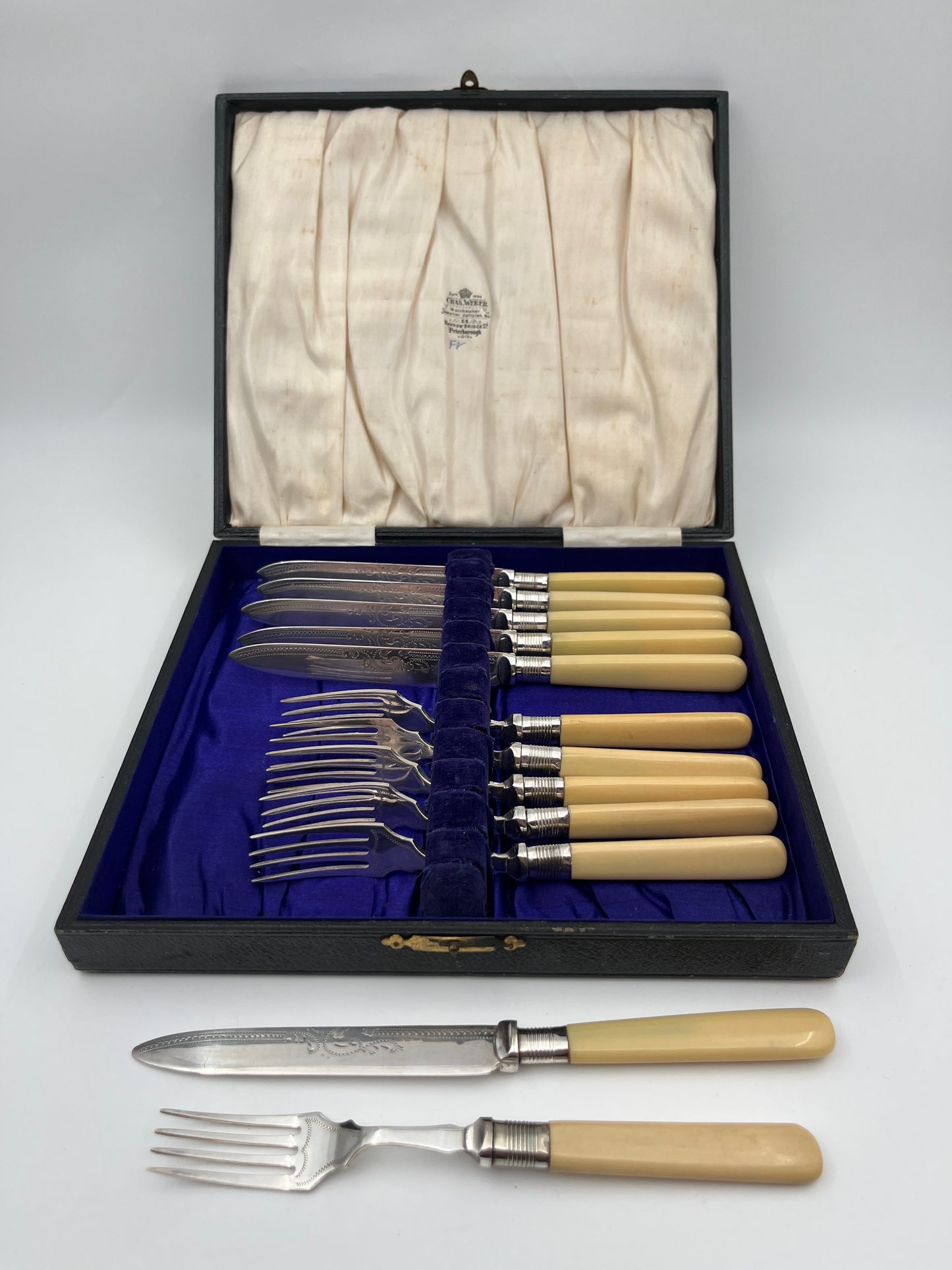 Boxed Fish Set for Six – Chas. Weber, Peterborough, England c.1890