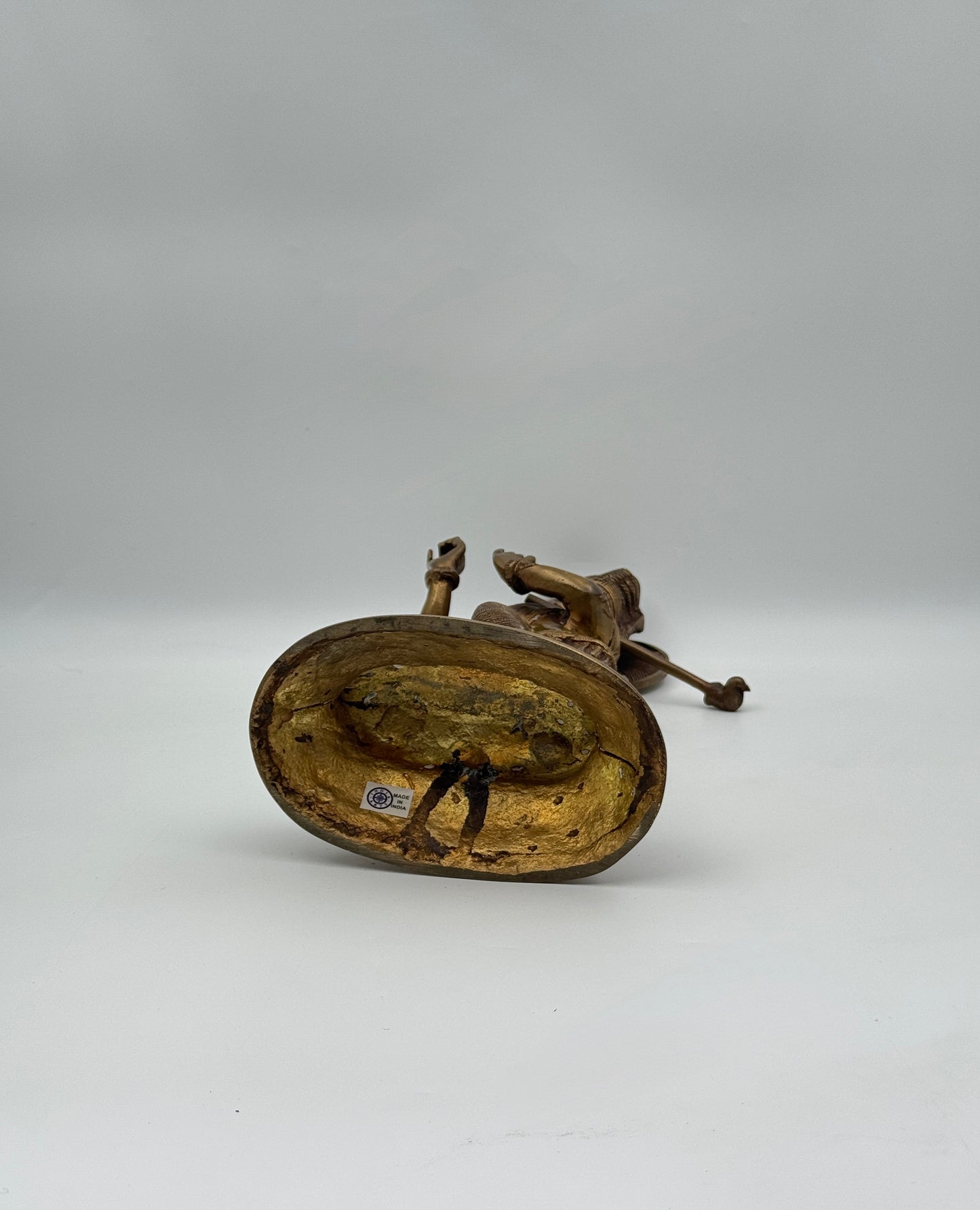 Lord Krishna Brass Statue – Flute Playing Deity Figure