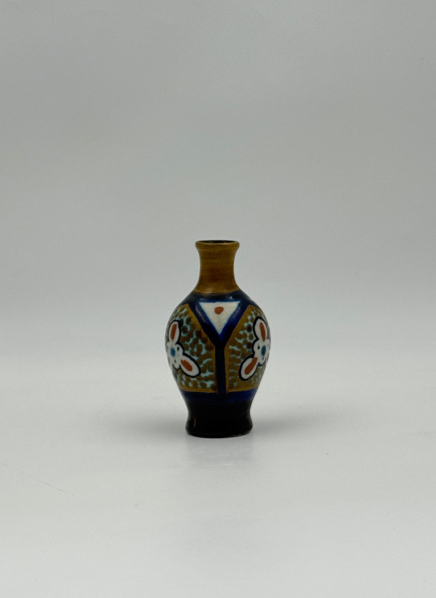 Miniature Gouda Holland Vase – Handpainted Floral Design
