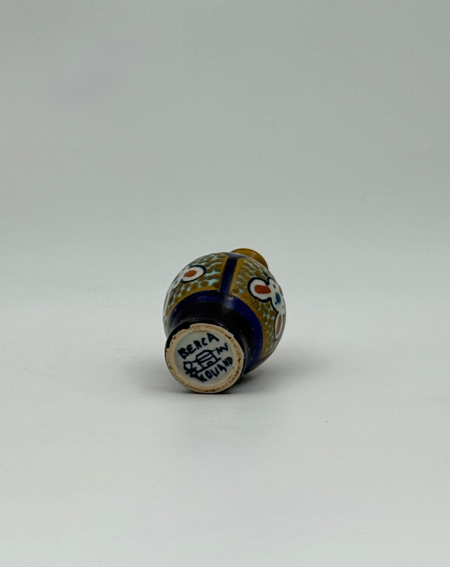 Miniature Gouda Holland Vase – Handpainted Floral Design