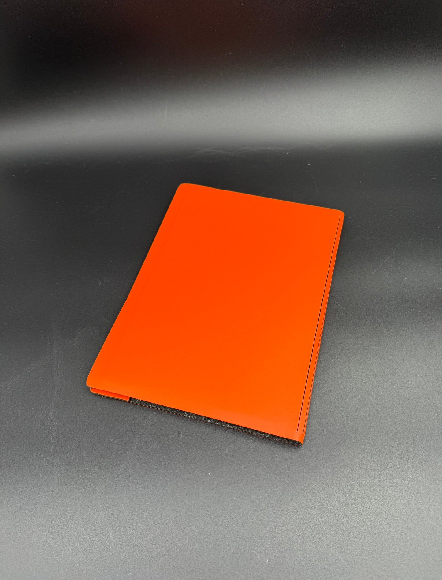 Florentia Italian Notepad Folder – Orange Cover with Decorative Marbled Spine