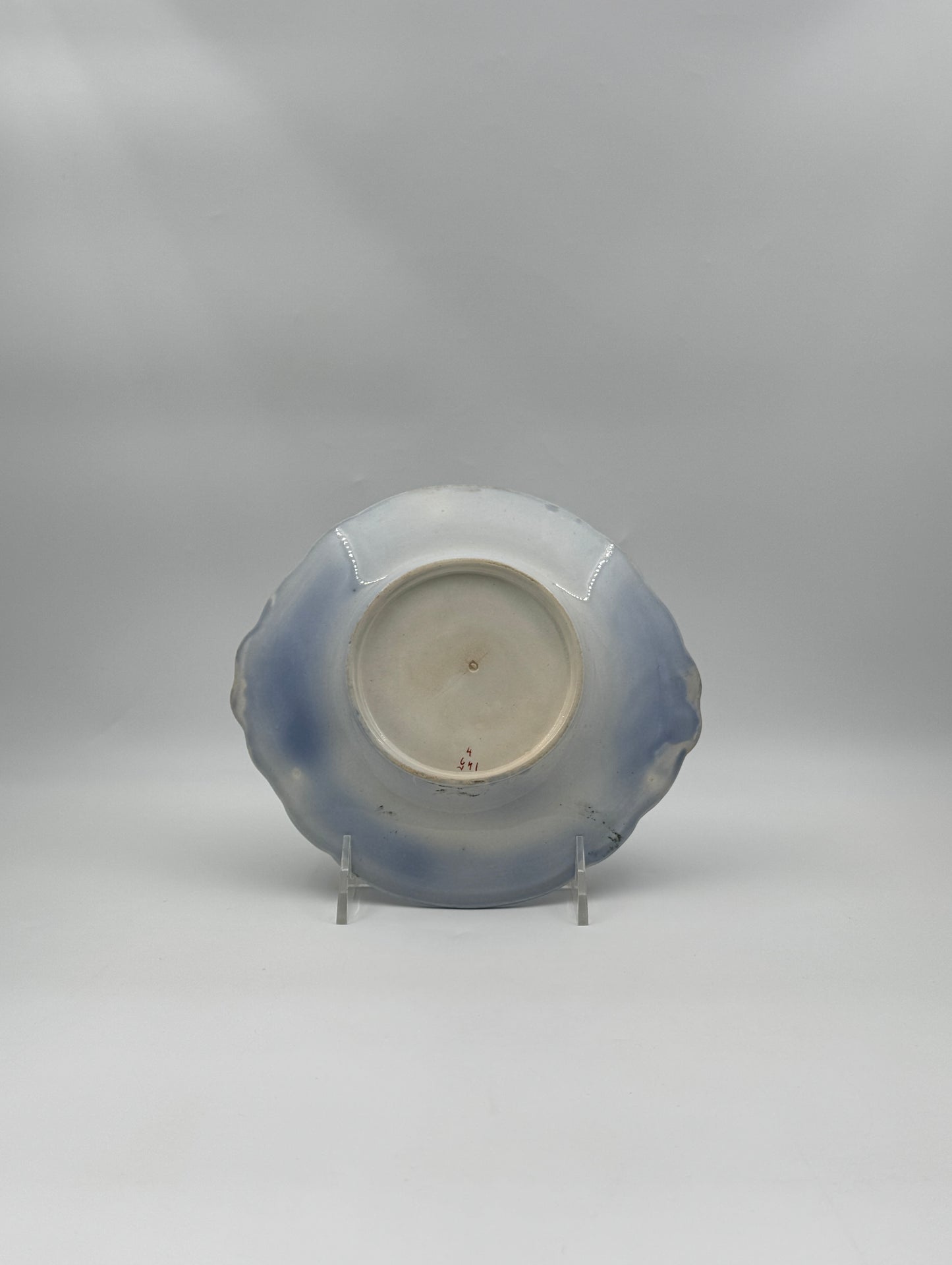 Antique Ironstone Sauce Tureen with Underplate – Blue, Rust & Cream, England