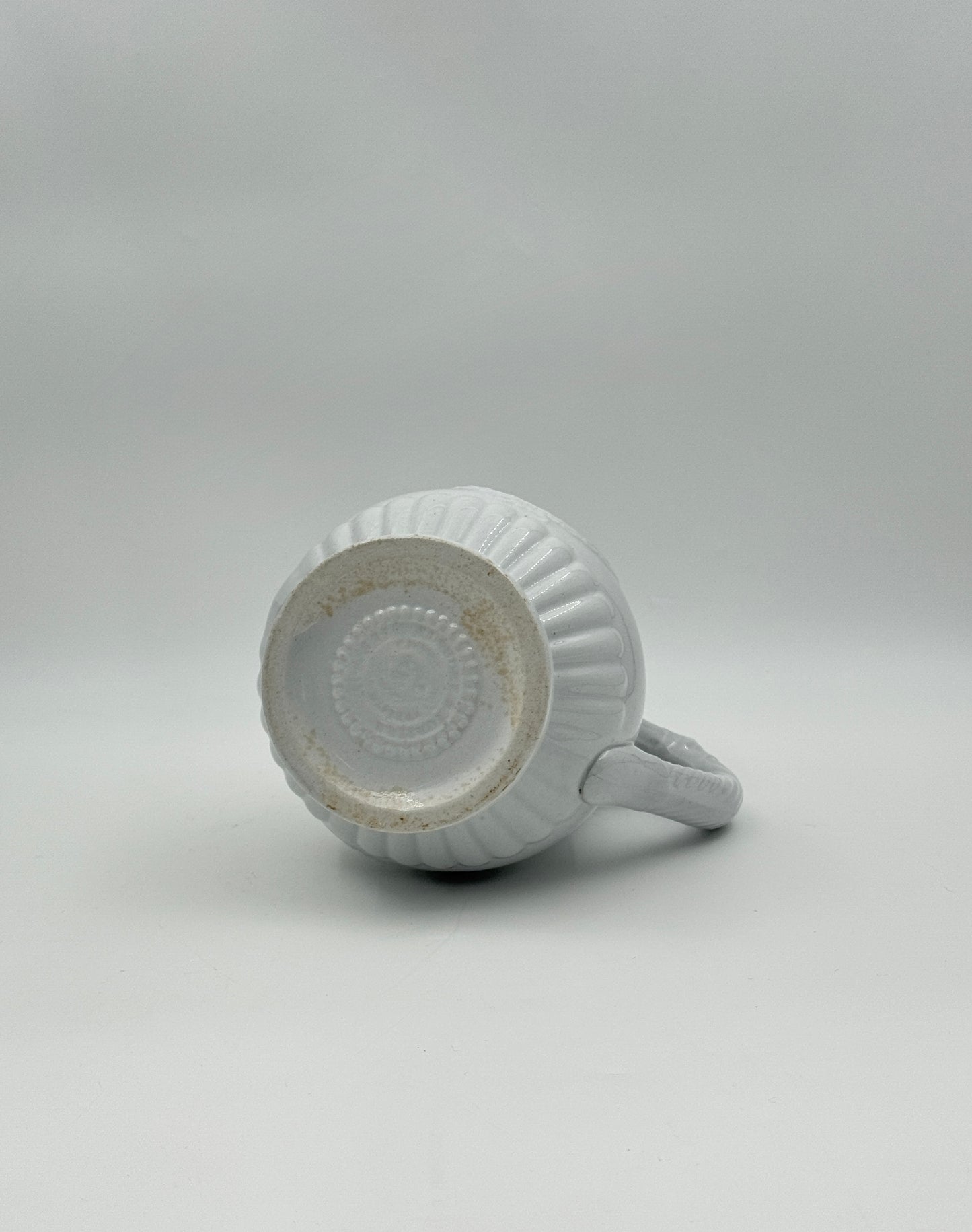 Antique White Ironstone Pitcher/Creamer – Wreath & Star Design