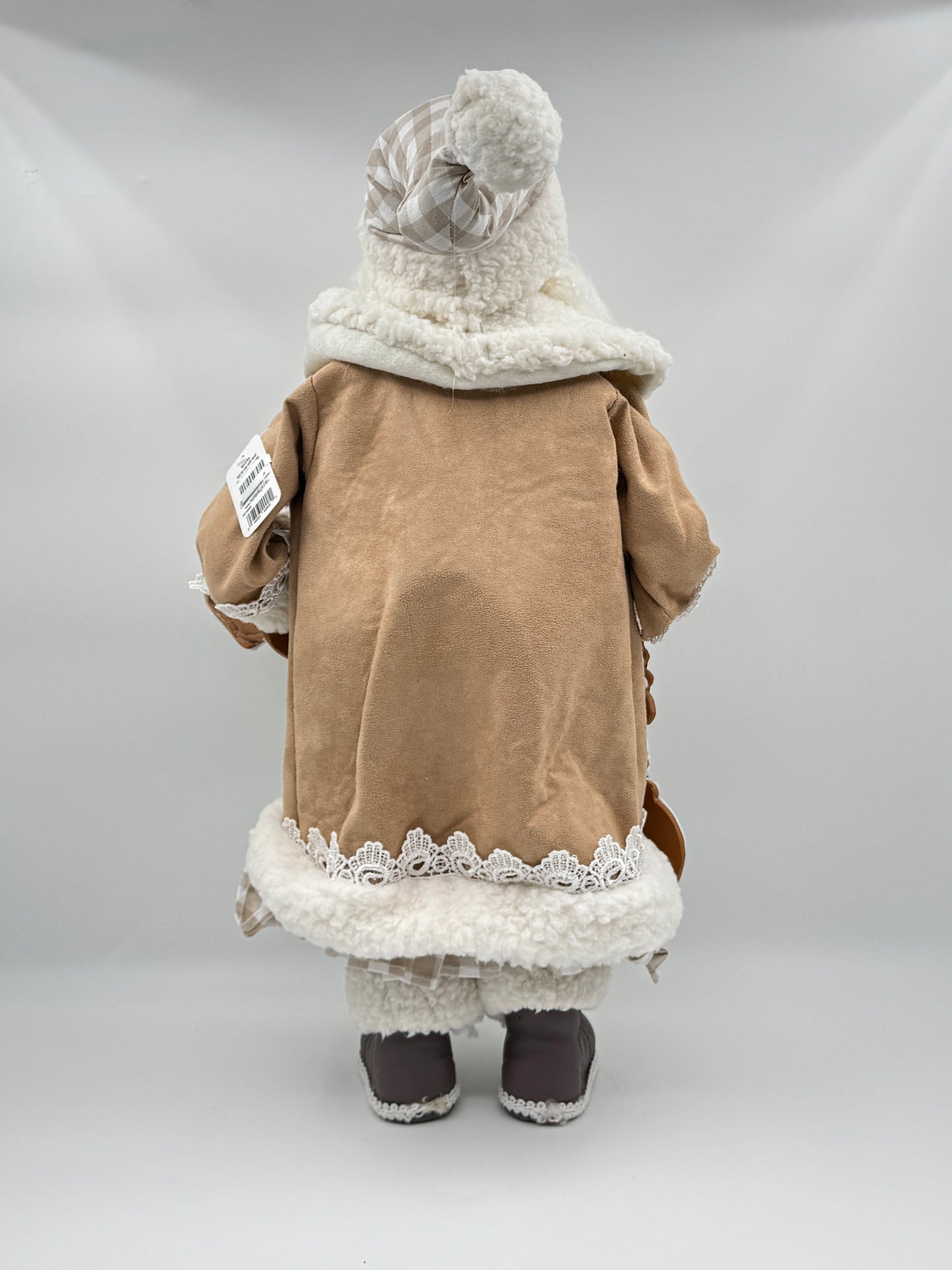 18" Gingham Gingerbread Santa – Raz Imports Figurine