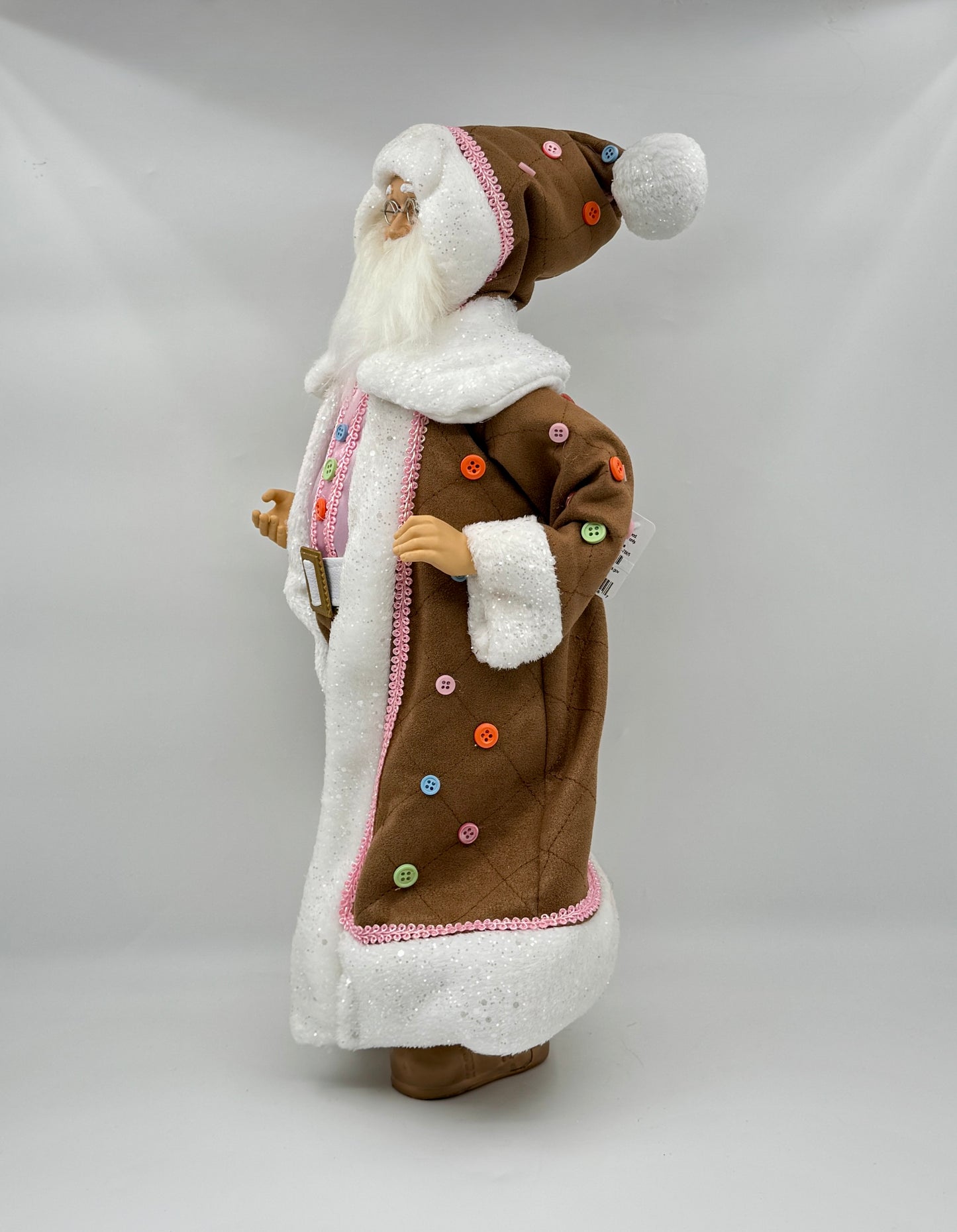 18" Pastel Gingerbread Santa – Raz Imports Figurine