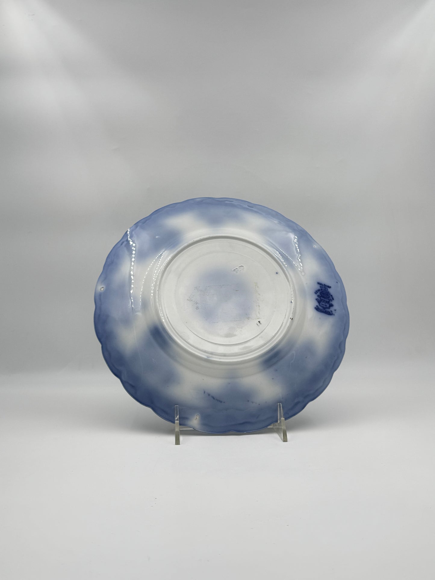 Antique Flow Blue Plate – “Waldorf Royal” by Johnson Brothers, England c.1905