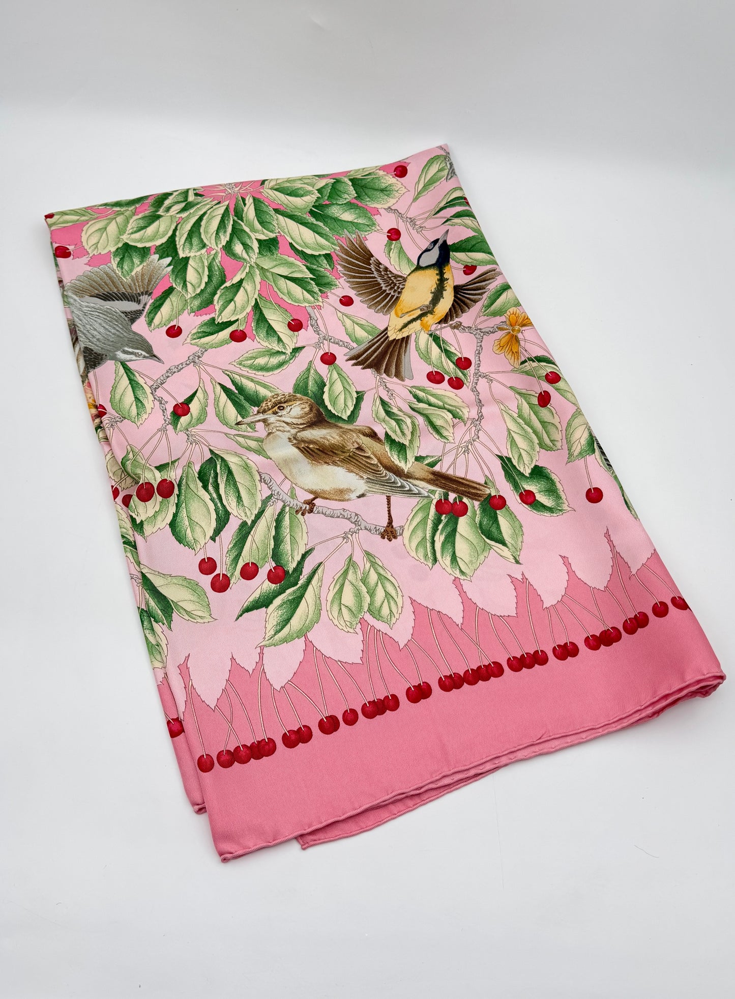 Hermès “Les Merises” Silk Scarf – 90 cm – Antoine de Jacquelot, 1992