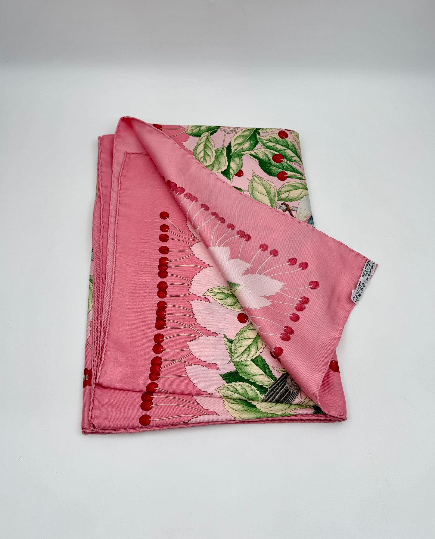 Hermès “Les Merises” Silk Scarf – 90 cm – Antoine de Jacquelot, 1992