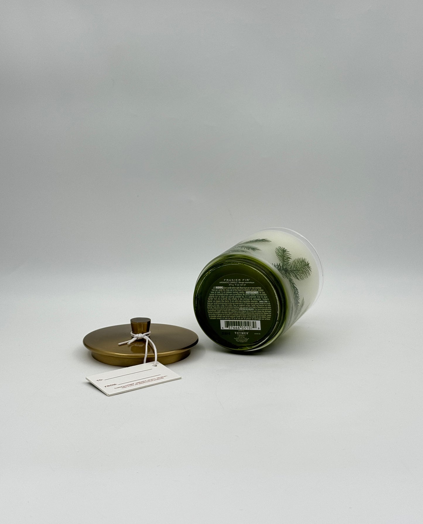 Thymes Frasier Fir Heritage Medium Pine Needle Luminary Candle – 11 oz