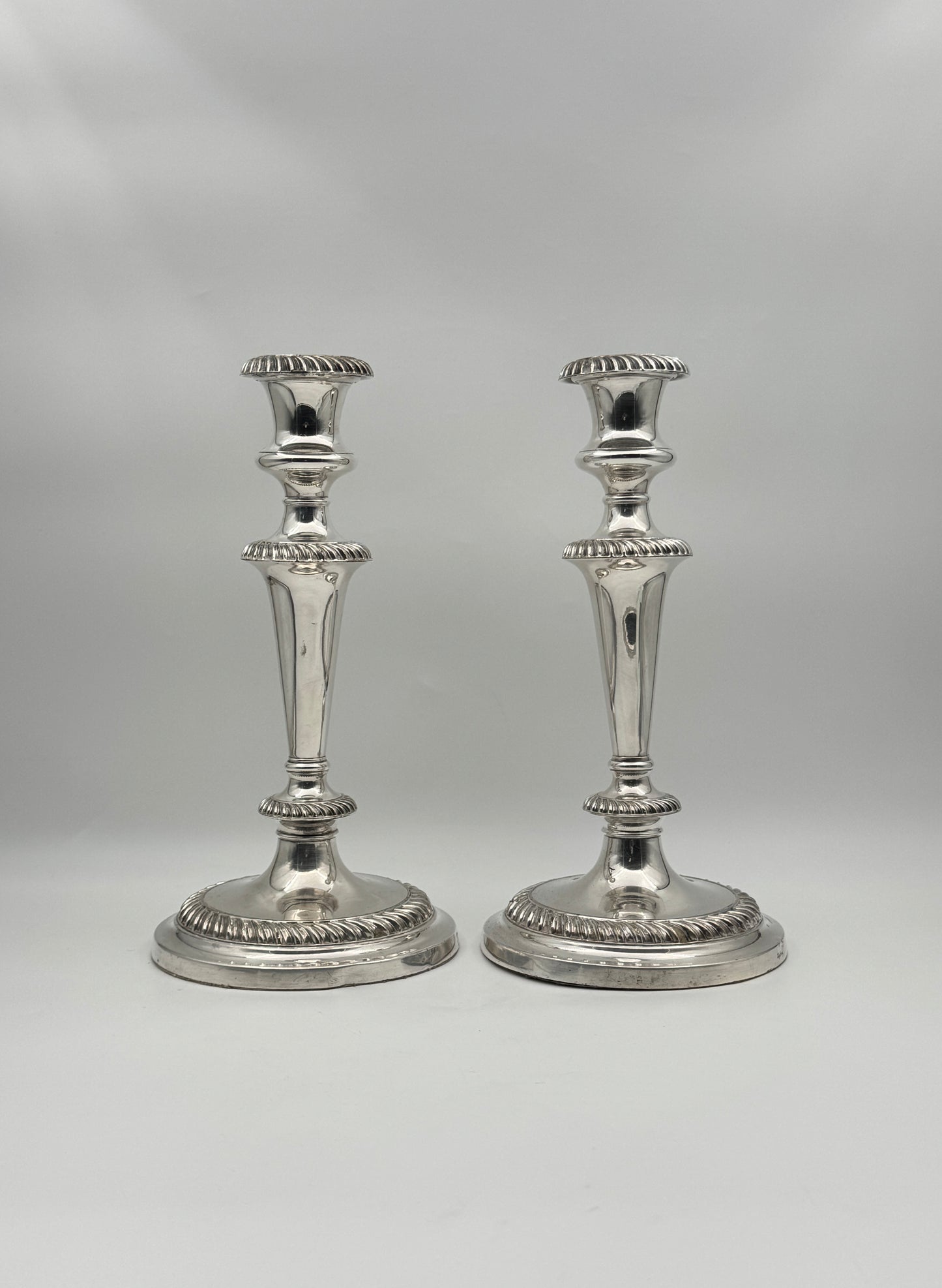 Pair of English Silverplate 3-Light Candelabras – Elkington & Co.