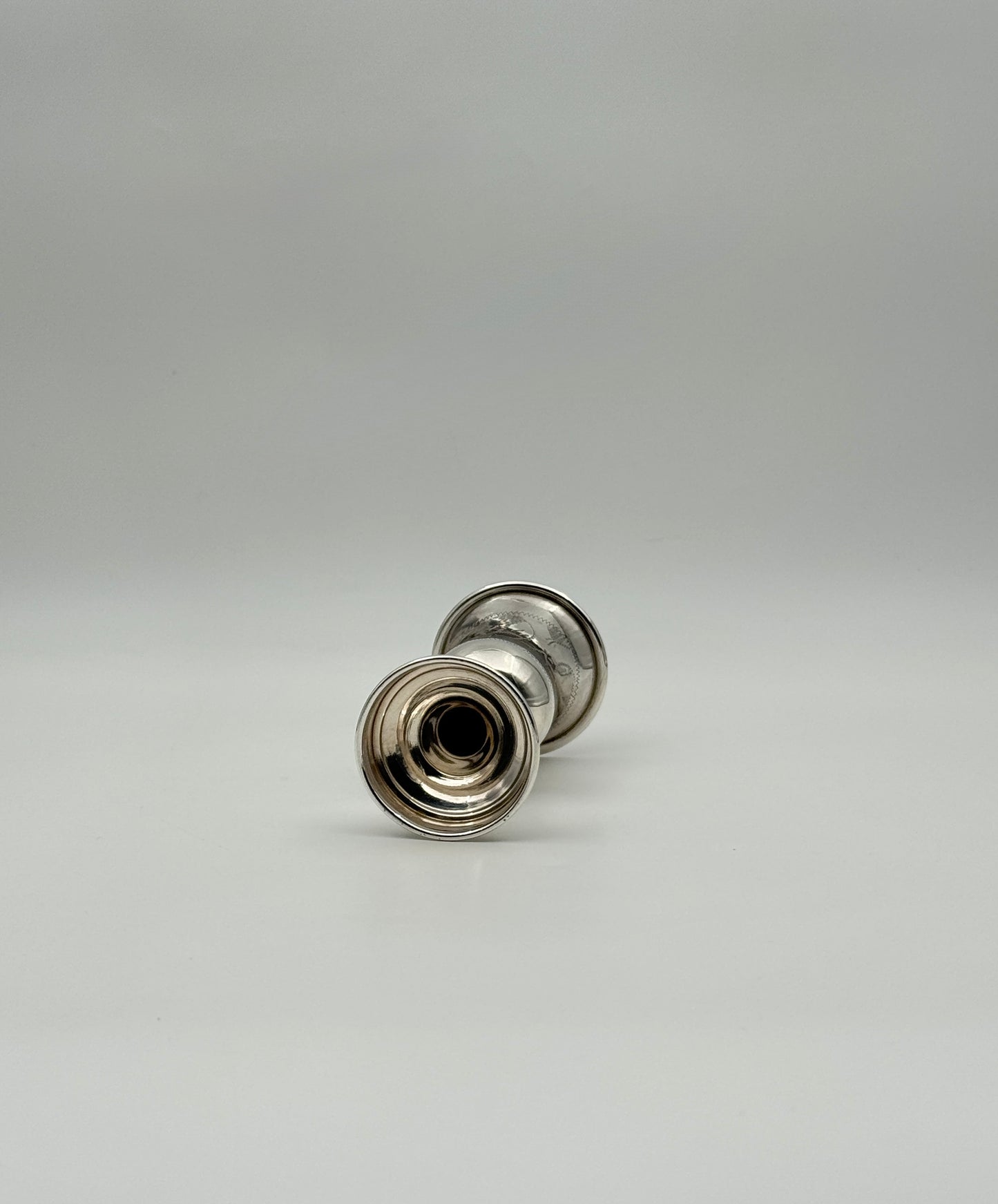 Sterling Silver Kiddush Cup – Etched Goblet – Marked Sterling