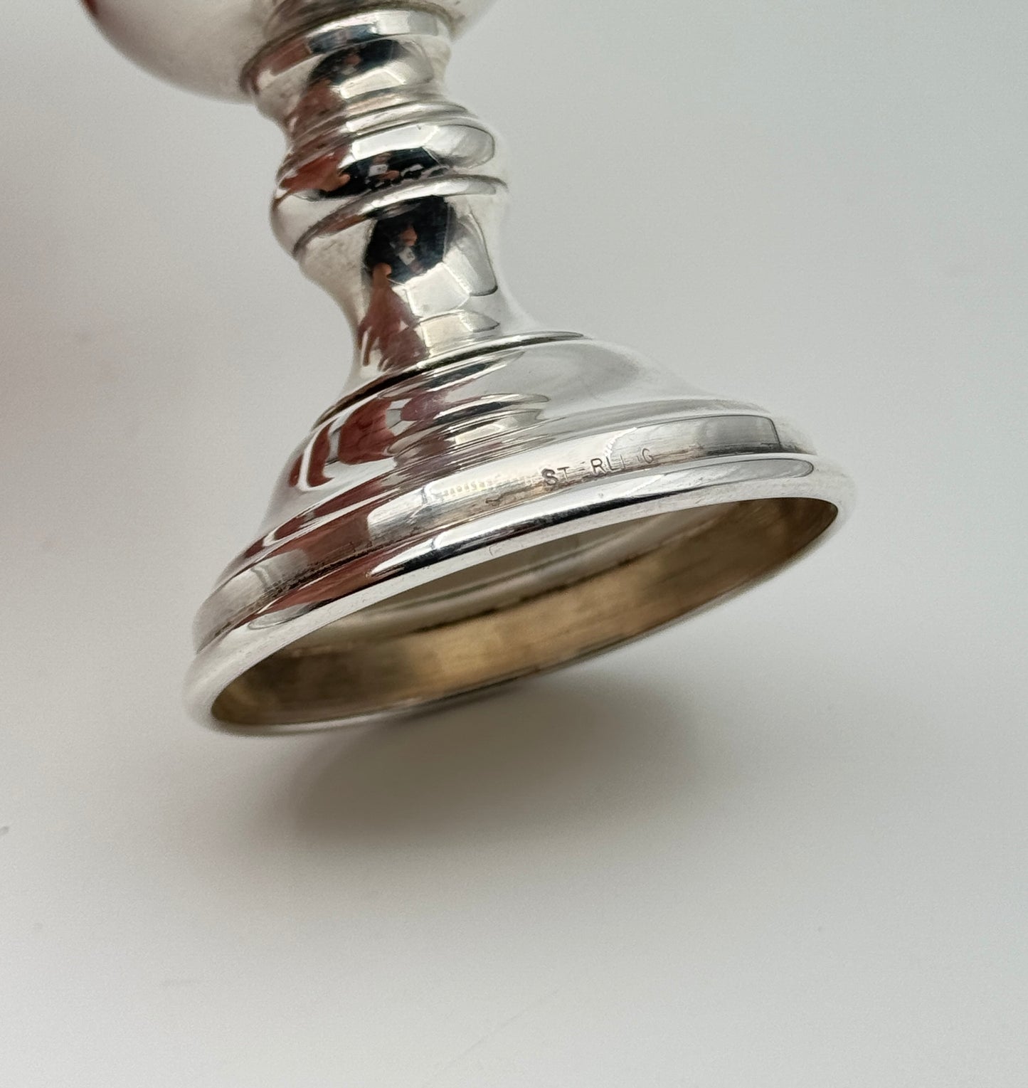 Sterling Silver Kiddush Cup – Etched Goblet – Marked Sterling