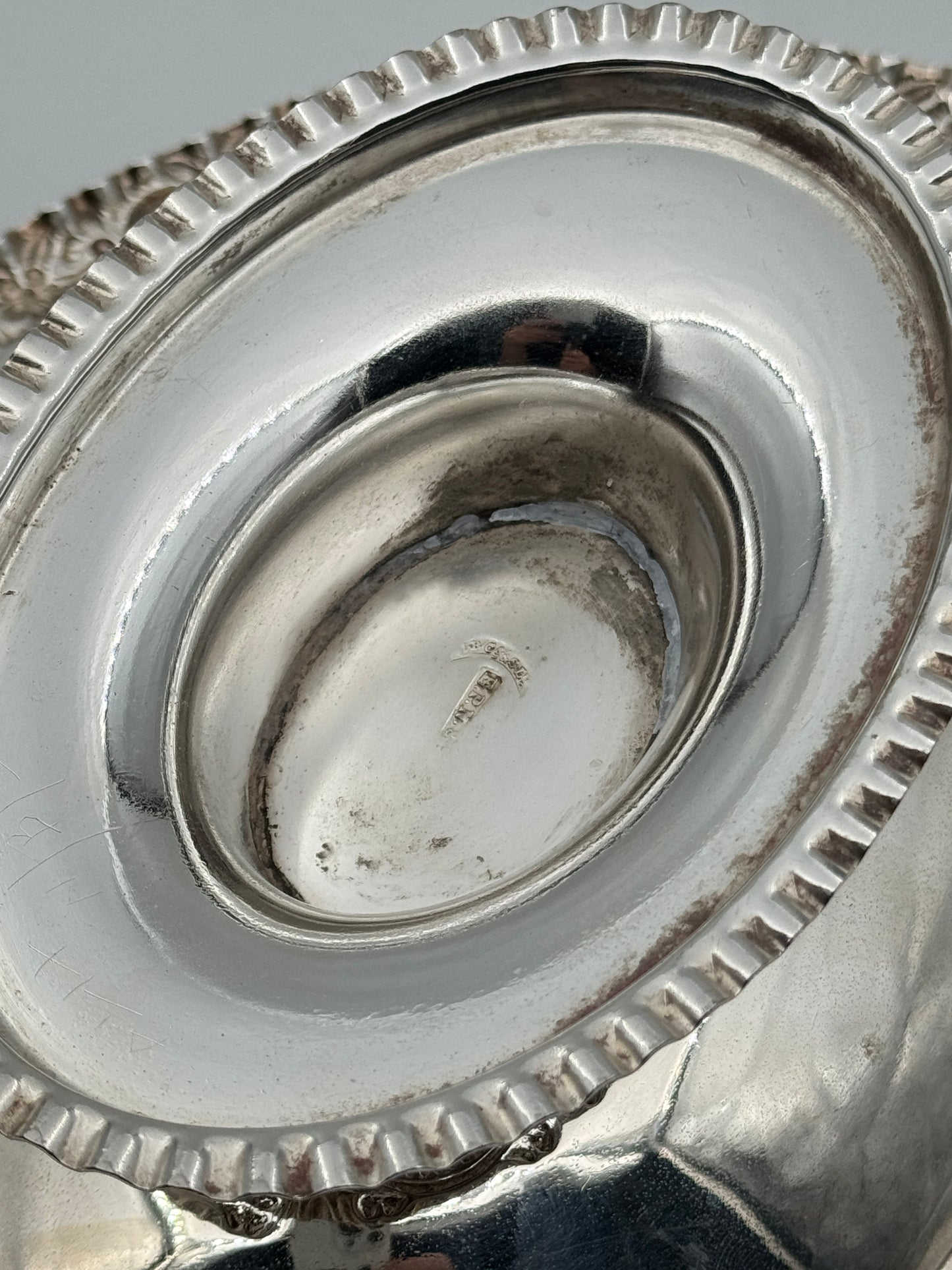 Vintage Footed Silverplate Basket with Ornate Rim & Handle